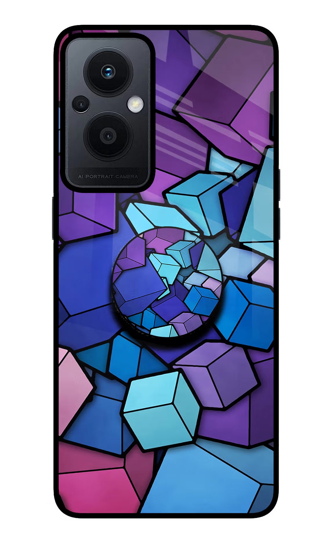 Cubic Abstract Oppo F21 Pro 5G Glass Case - Cubic Abstract Oppo F21 Pro 5G Glass Case Cubic Abstract Oppo F21 Pro 5G Glass Case