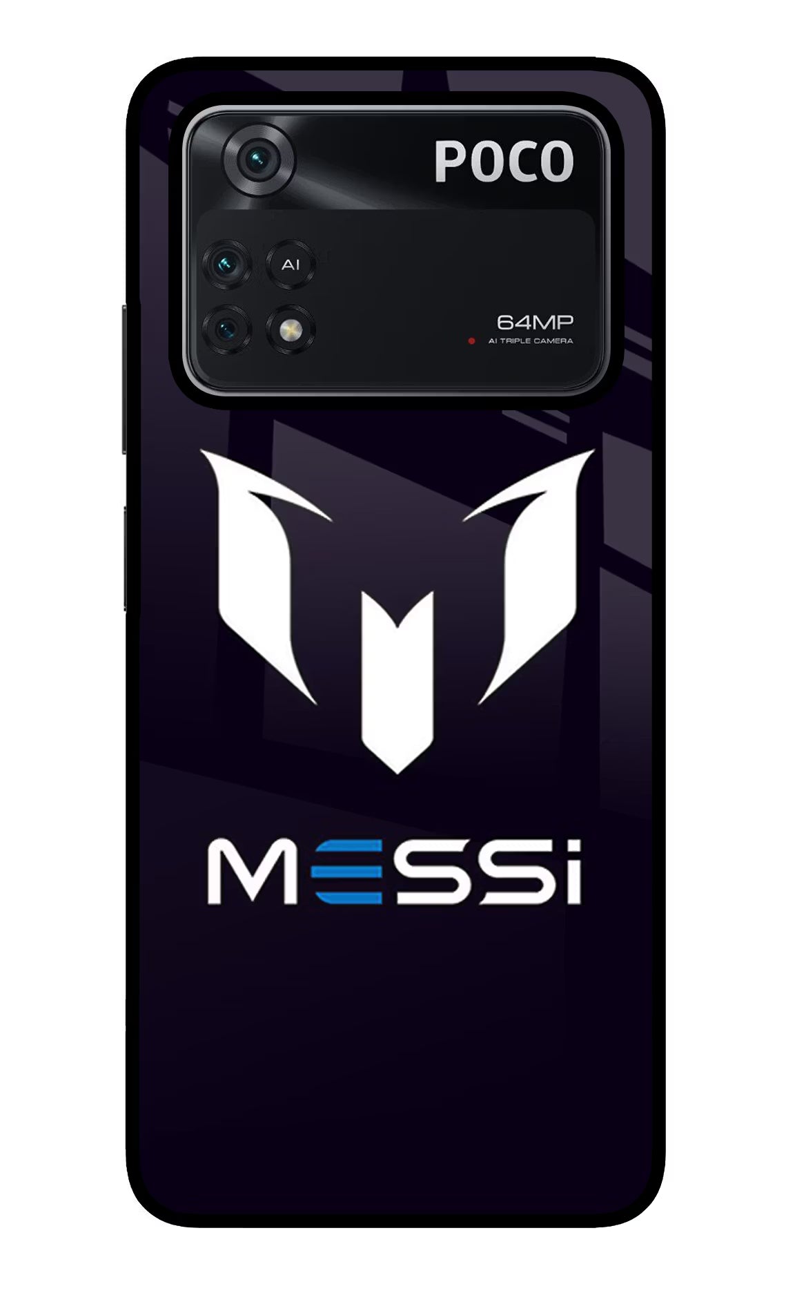 Messi Logo Poco M4 Pro 4G Glass Case - Messi Logo Poco M4 Pro 4G Glass Case Messi Logo Poco M4 Pro 4G Glass Case