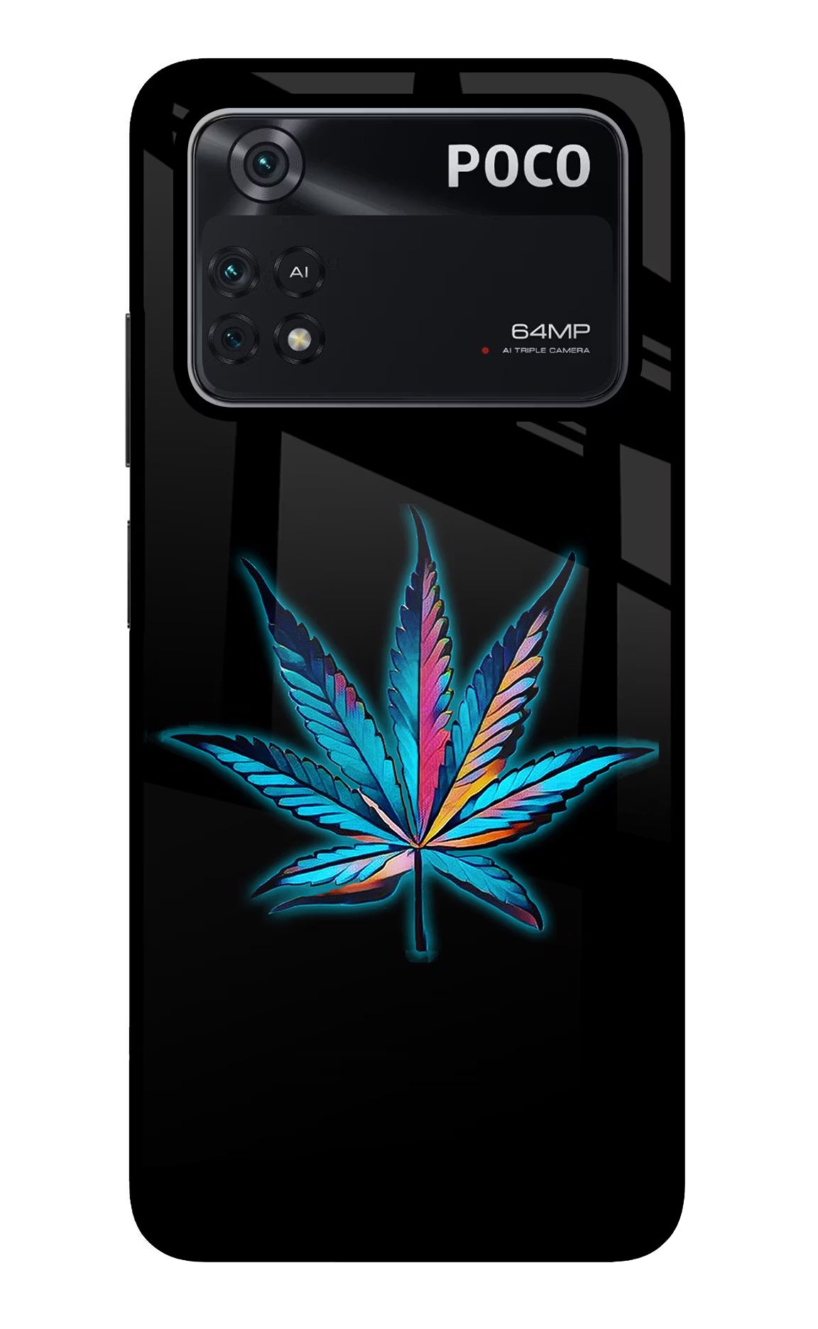 Weed Poco M4 Pro 4G Glass Case - Weed Poco M4 Pro 4G Glass Case Weed Poco M4 Pro 4G Glass Case