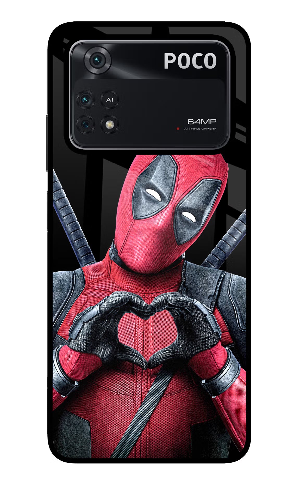 Deadpool Poco M4 Pro 4G Glass Case - Deadpool Poco M4 Pro 4G Glass Case Deadpool Poco M4 Pro 4G Glass Case