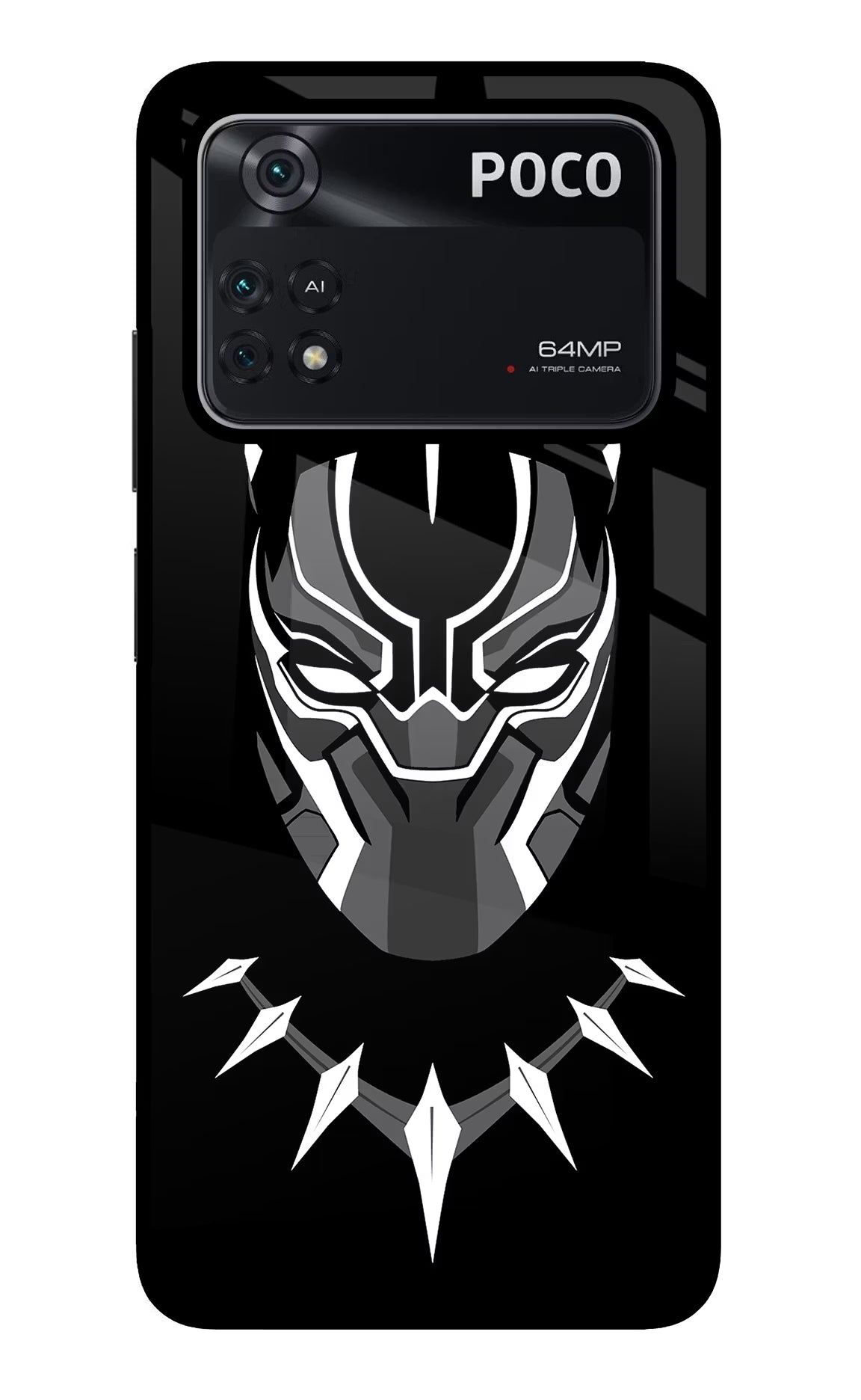 Black Panther Poco M4 Pro 4G Glass Case - Black Panther Poco M4 Pro 4G Glass Case Black Panther Poco M4 Pro 4G Glass Case