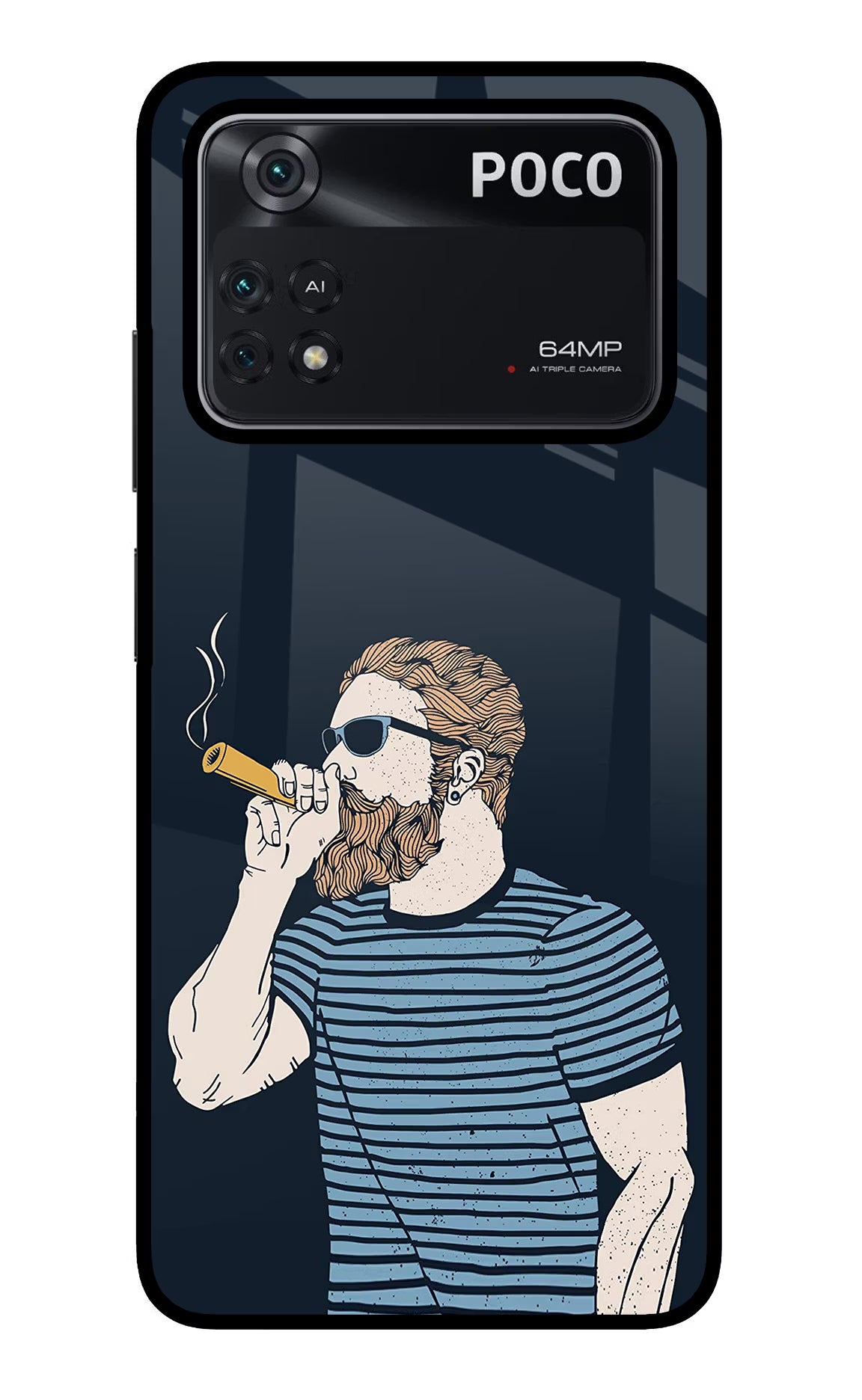 Smoking Poco M4 Pro 4G Glass Case - Smoking Poco M4 Pro 4G Glass Case Smoking Poco M4 Pro 4G Glass Case