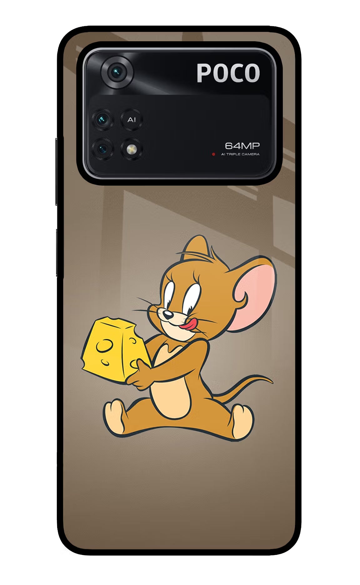 Jerry Poco M4 Pro 4G Glass Case - Jerry Poco M4 Pro 4G Glass Case Jerry Poco M4 Pro 4G Glass Case