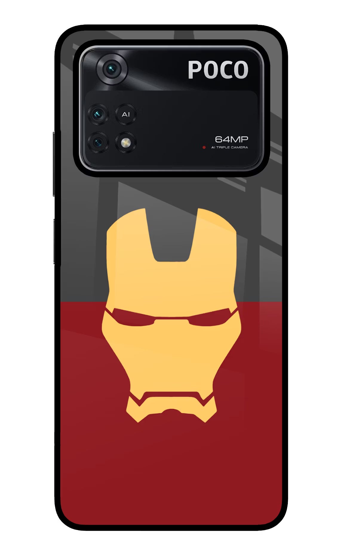 Ironman Poco M4 Pro 4G Glass Case - Ironman Poco M4 Pro 4G Glass Case Ironman Poco M4 Pro 4G Glass Case