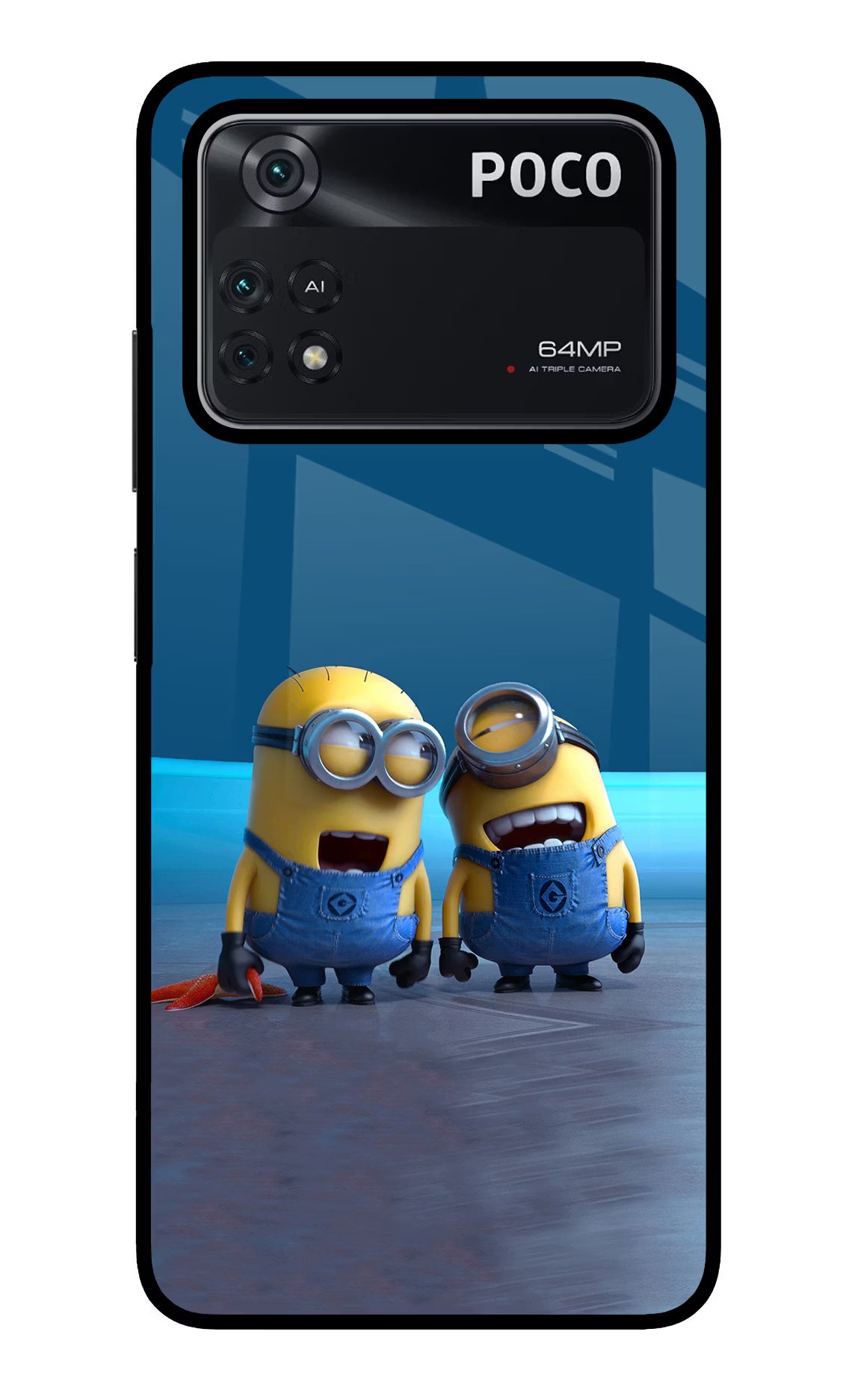 Minion Laughing Poco M4 Pro 4G Glass Case - Minion Laughing Poco M4 Pro 4G Glass Case Minion Laughing Poco M4 Pro 4G Glass Case