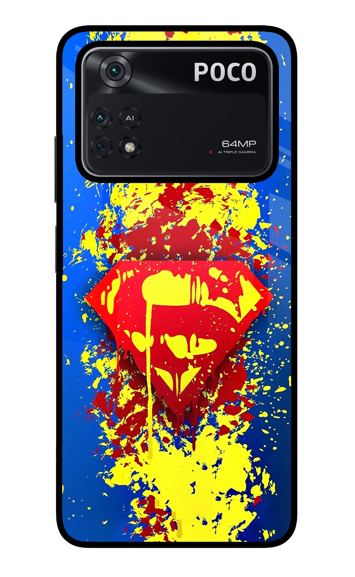 Superman logo Poco M4 Pro 4G Glass Case - Superman logo Poco M4 Pro 4G Glass Case Superman logo Poco M4 Pro 4G Glass Case