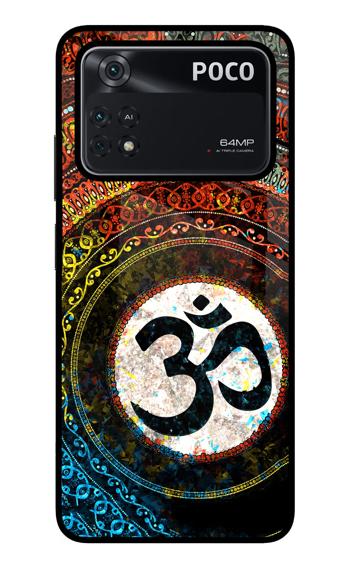 Om Cultural Poco M4 Pro 4G Glass Case - Om Cultural Poco M4 Pro 4G Glass Case Om Cultural Poco M4 Pro 4G Glass Case