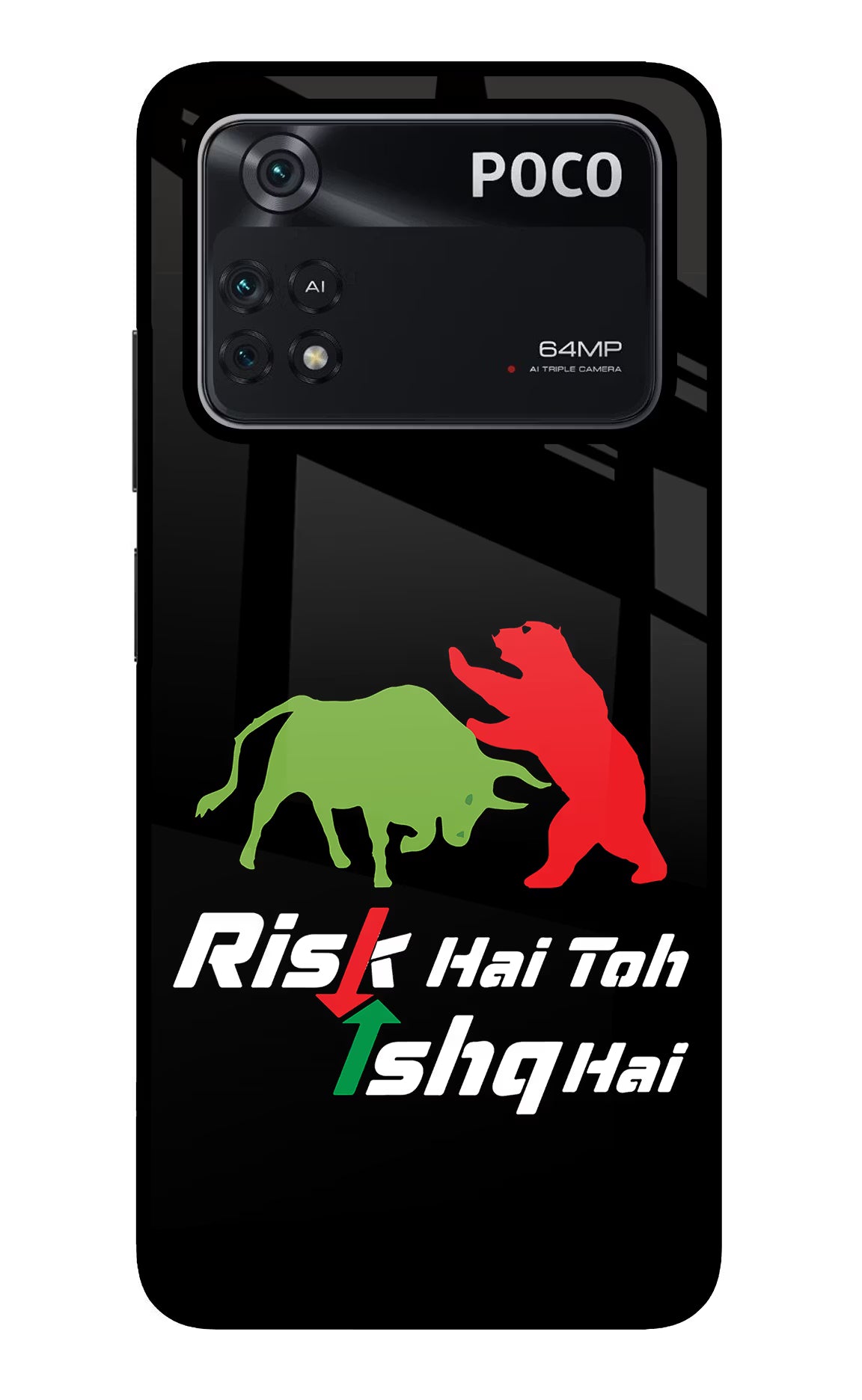 Risk Hai Toh Ishq Hai Poco M4 Pro 4G Glass Case - Risk Hai Toh Ishq Hai Poco M4 Pro 4G Glass Case Risk Hai Toh Ishq Hai Poco M4 Pro 4G Glass Case
