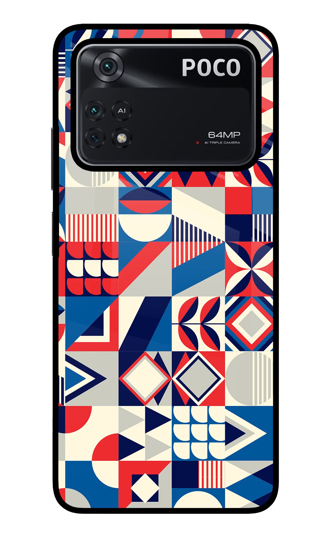 Colorful Pattern Poco M4 Pro 4G Glass Case - Colorful Pattern Poco M4 Pro 4G Glass Case Colorful Pattern Poco M4 Pro 4G Glass Case