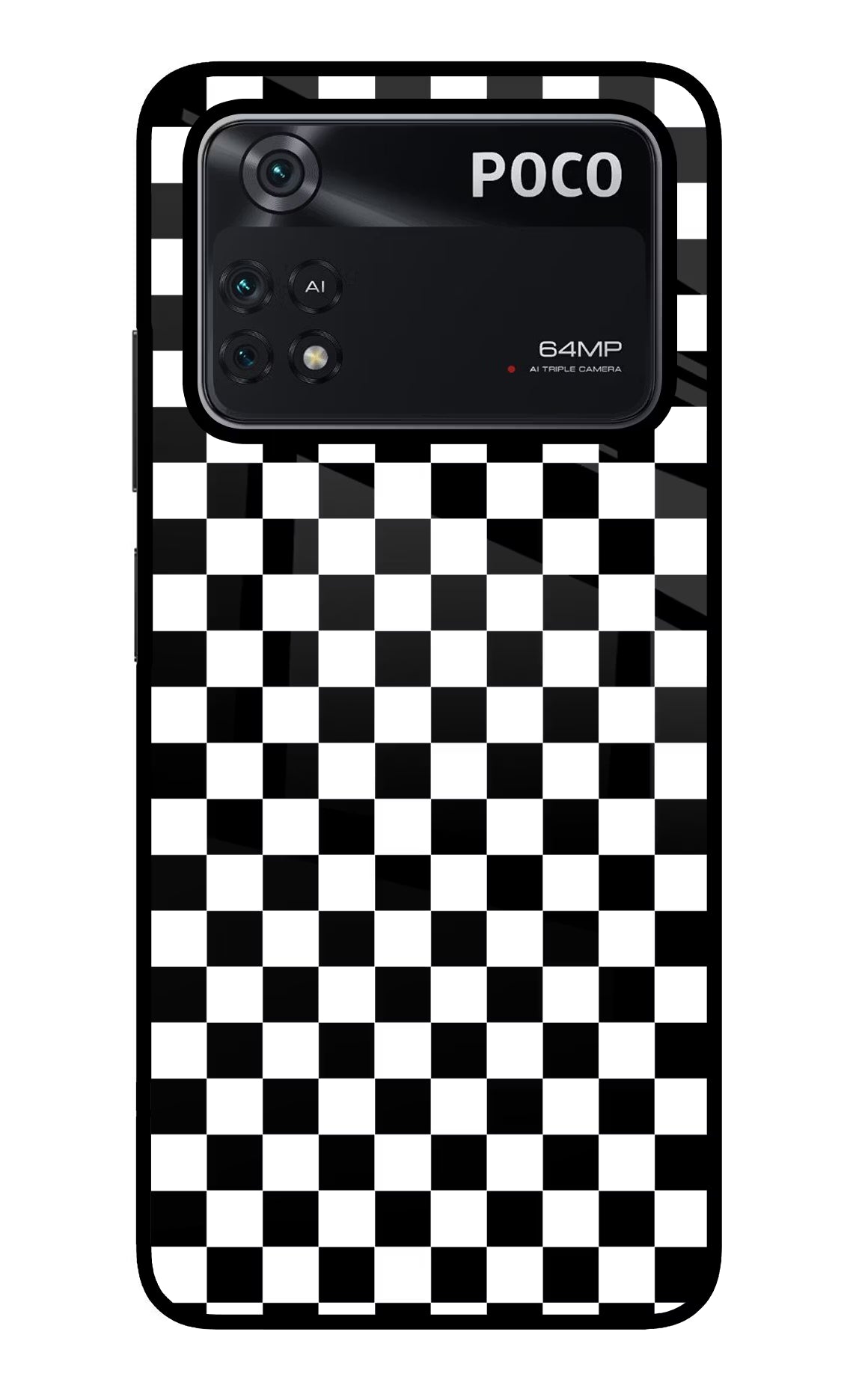 Chess Board Poco M4 Pro 4G Glass Case - Chess Board Poco M4 Pro 4G Glass Case Chess Board Poco M4 Pro 4G Glass Case