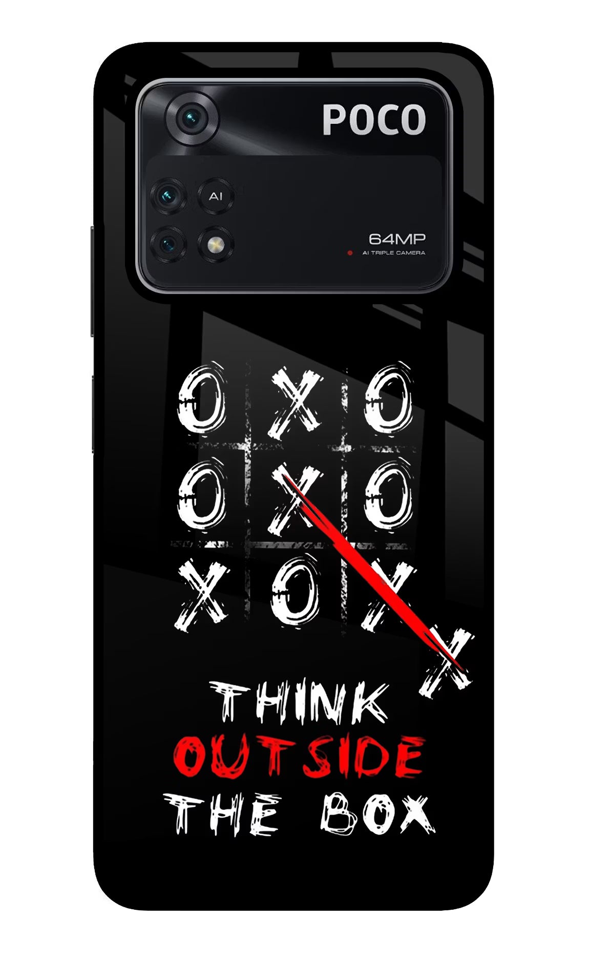 Think out of the BOX Poco M4 Pro 4G Glass Case - Think out of the BOX Poco M4 Pro 4G Glass Case Think out of the BOX Poco M4 Pro 4G Glass Case