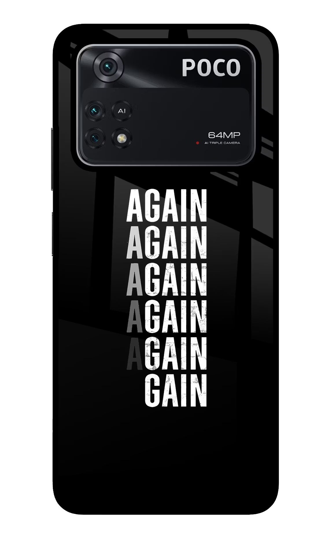 Again Again Gain Poco M4 Pro 4G Glass Case - Again Again Gain Poco M4 Pro 4G Glass Case Again Again Gain Poco M4 Pro 4G Glass Case