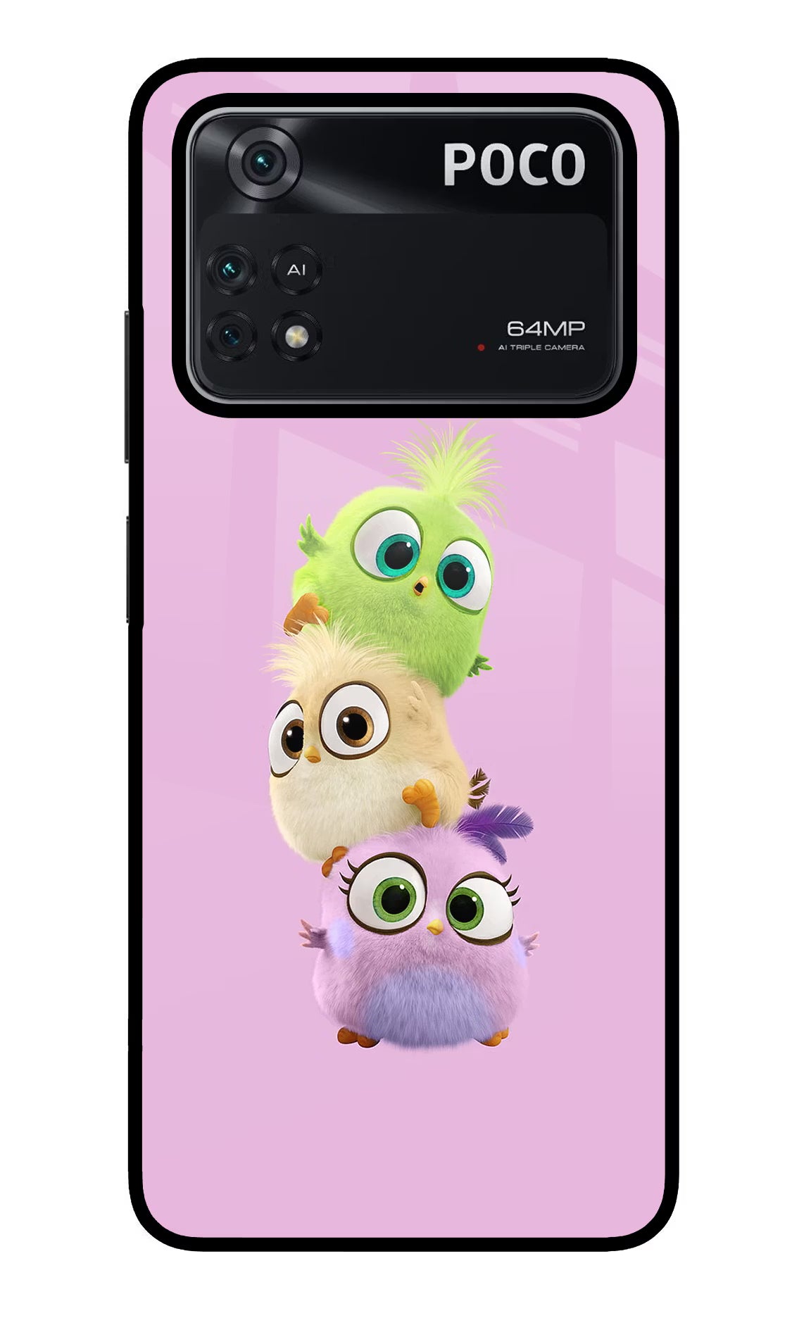 Cute Little Birds Poco M4 Pro 4G Glass Case - Cute Little Birds Poco M4 Pro 4G Glass Case Cute Little Birds Poco M4 Pro 4G Glass Case