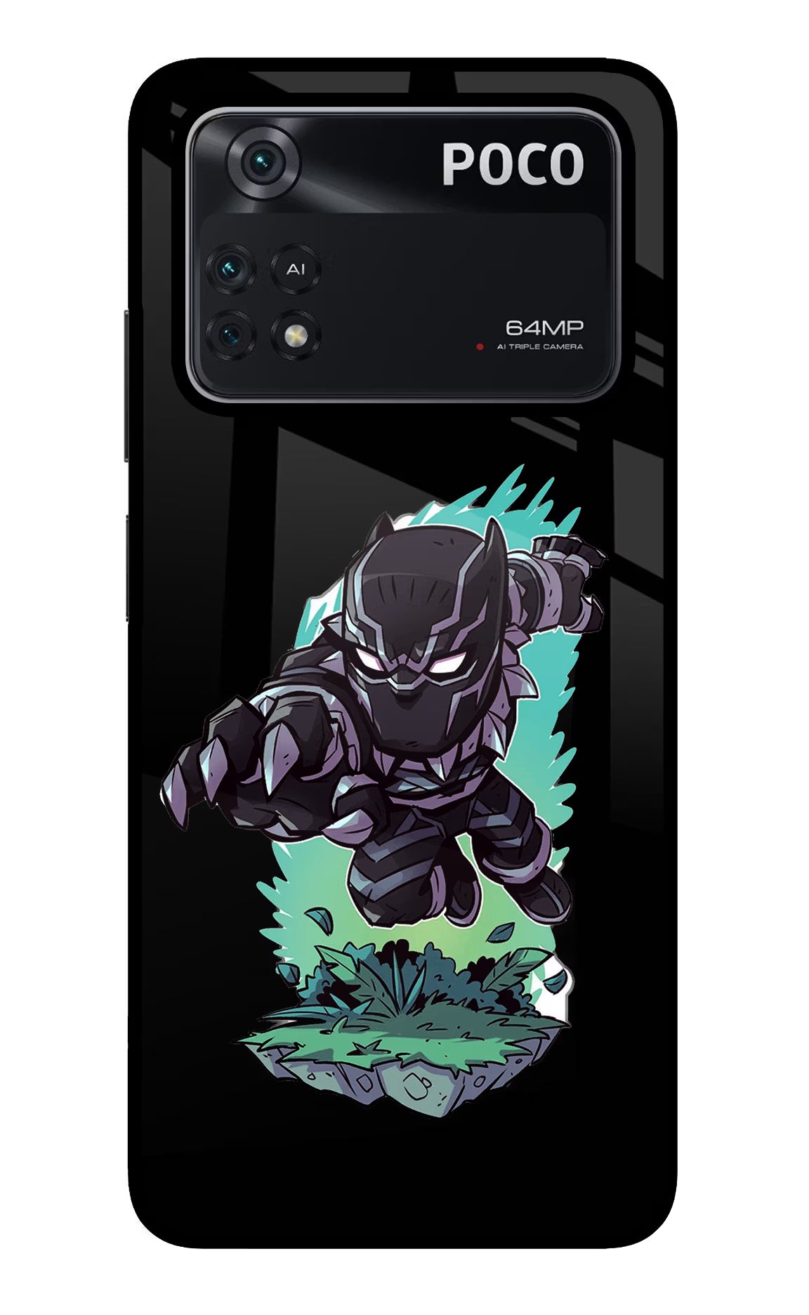 Black Panther Poco M4 Pro 4G Glass Case - Black Panther Poco M4 Pro 4G Glass Case Black Panther Poco M4 Pro 4G Glass Case