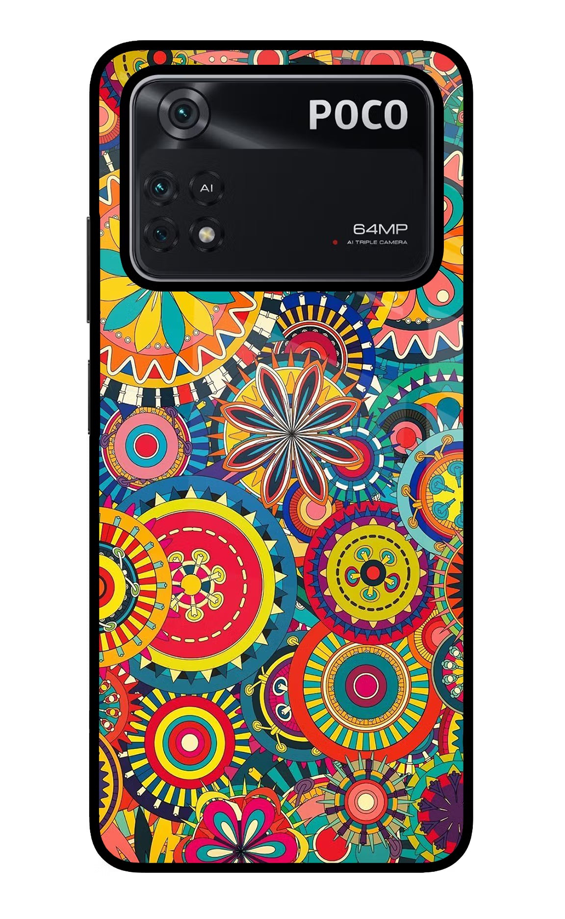 Gol Gol Art Poco M4 Pro 4G Glass Case - Gol Gol Art Poco M4 Pro 4G Glass Case Gol Gol Art Poco M4 Pro 4G Glass Case