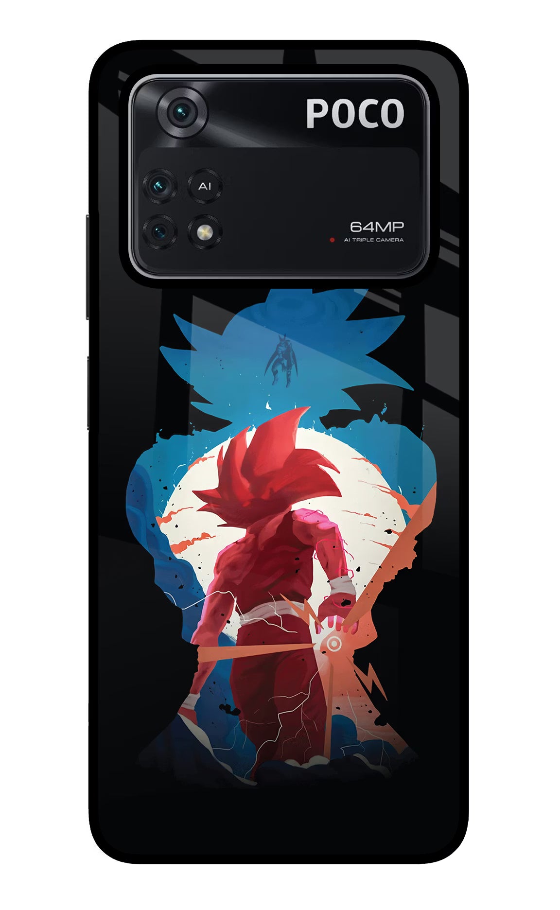 Goku Poco M4 Pro 4G Glass Case - Goku Poco M4 Pro 4G Glass Case Goku Poco M4 Pro 4G Glass Case