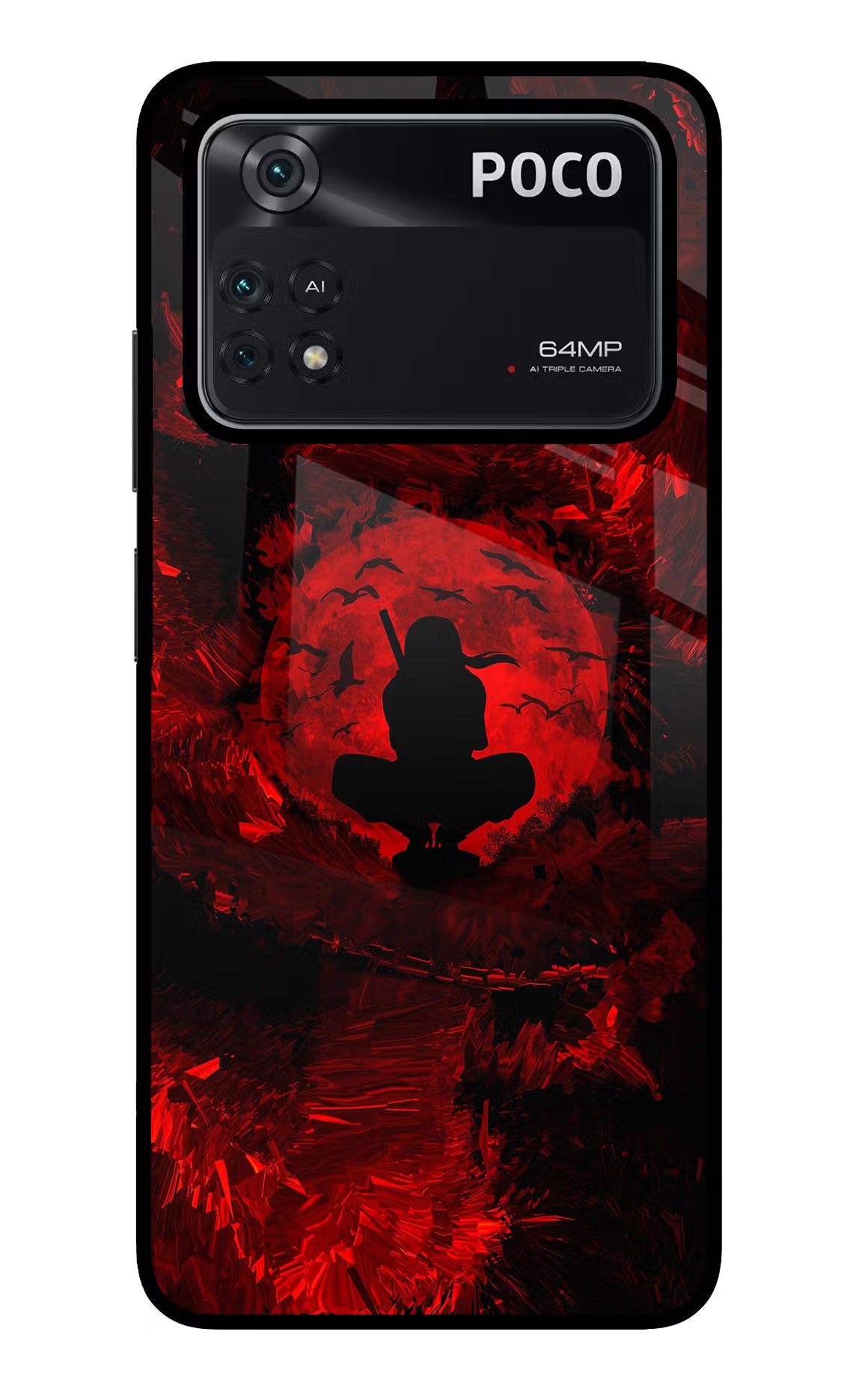 Itachi Uchiha Poco M4 Pro 4G Glass Case - Itachi Uchiha Poco M4 Pro 4G Glass Case Itachi Uchiha Poco M4 Pro 4G Glass Case