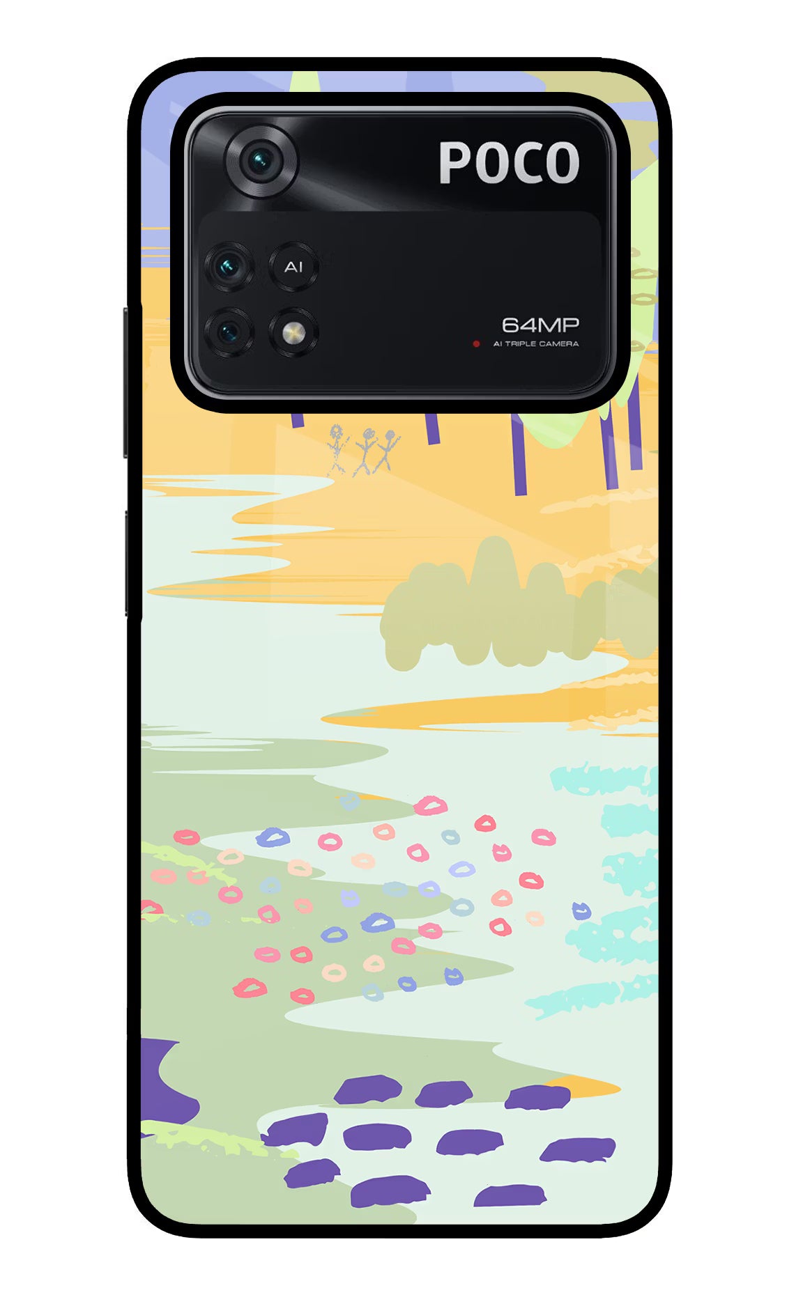 Scenery Poco M4 Pro 4G Glass Case - Scenery Poco M4 Pro 4G Glass Case Scenery Poco M4 Pro 4G Glass Case