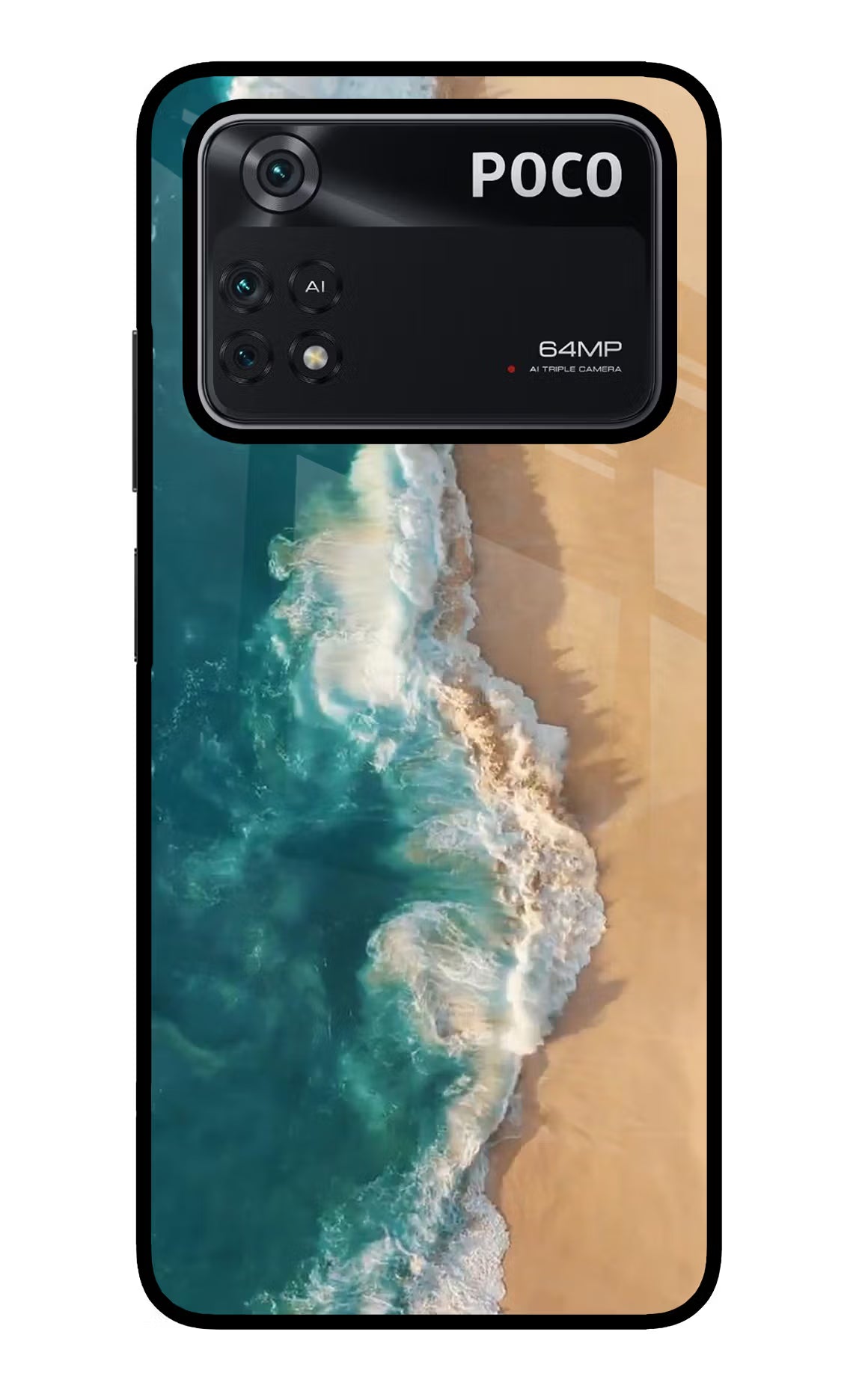 Ocean Beach Poco M4 Pro 4G Glass Case - Ocean Beach Poco M4 Pro 4G Glass Case Ocean Beach Poco M4 Pro 4G Glass Case