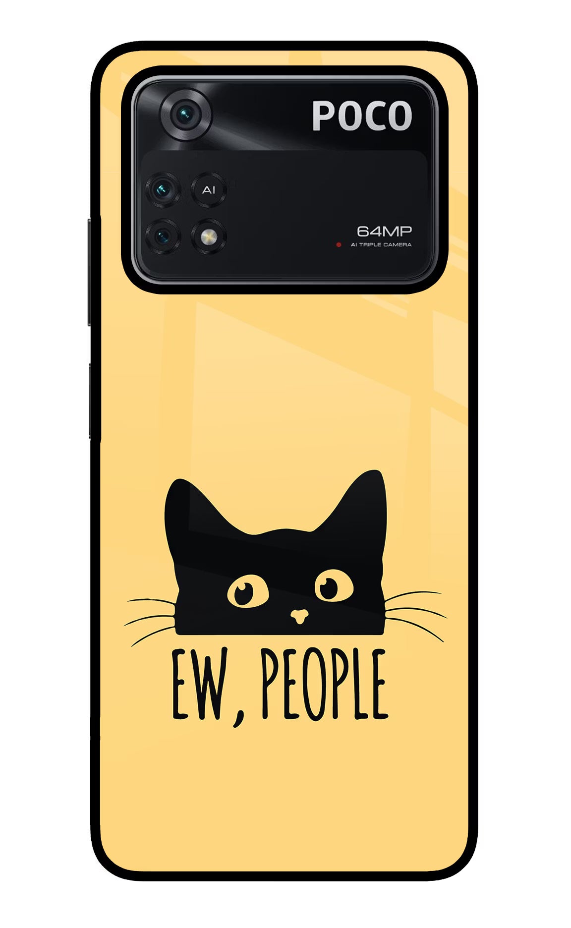 Ew People Catitude Poco M4 Pro 4G Glass Case - Ew People Catitude Poco M4 Pro 4G Glass Case Ew People Catitude Poco M4 Pro 4G Glass Case