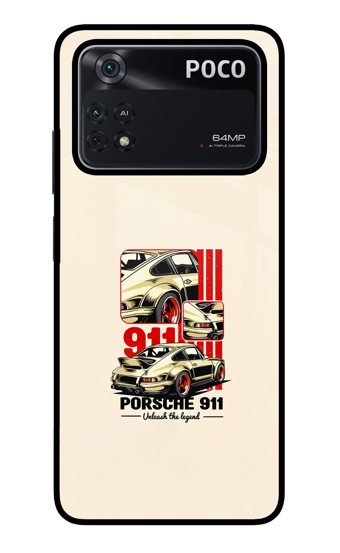 Classic Porsche 911 Poco M4 Pro 4G Glass Case - Classic Porsche 911 Poco M4 Pro 4G Glass Case Classic Porsche 911 Poco M4 Pro 4G Glass Case