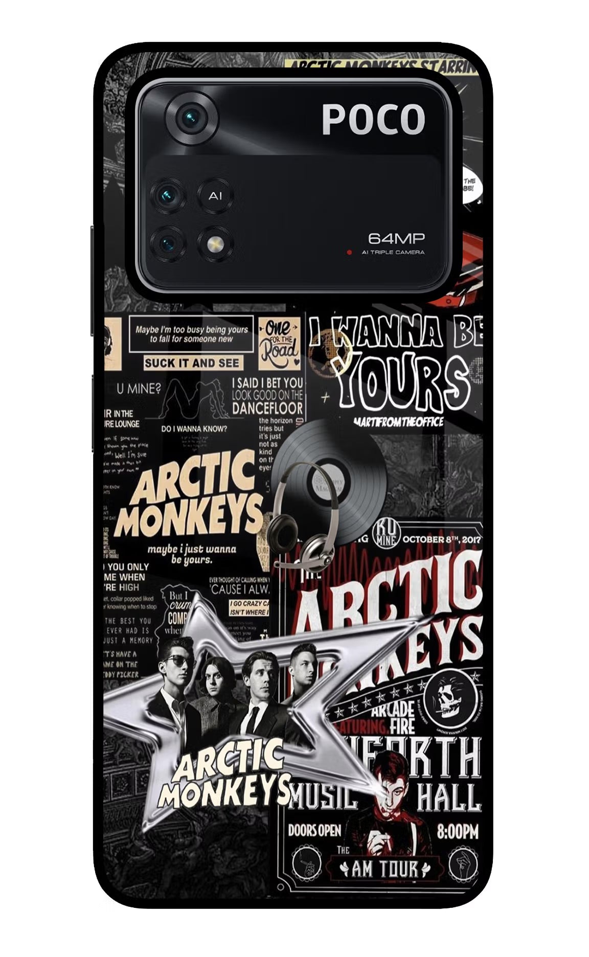 Arctic Monkeys Poco M4 Pro 4G Glass Case - Arctic Monkeys Poco M4 Pro 4G Glass Case Arctic Monkeys Poco M4 Pro 4G Glass Case