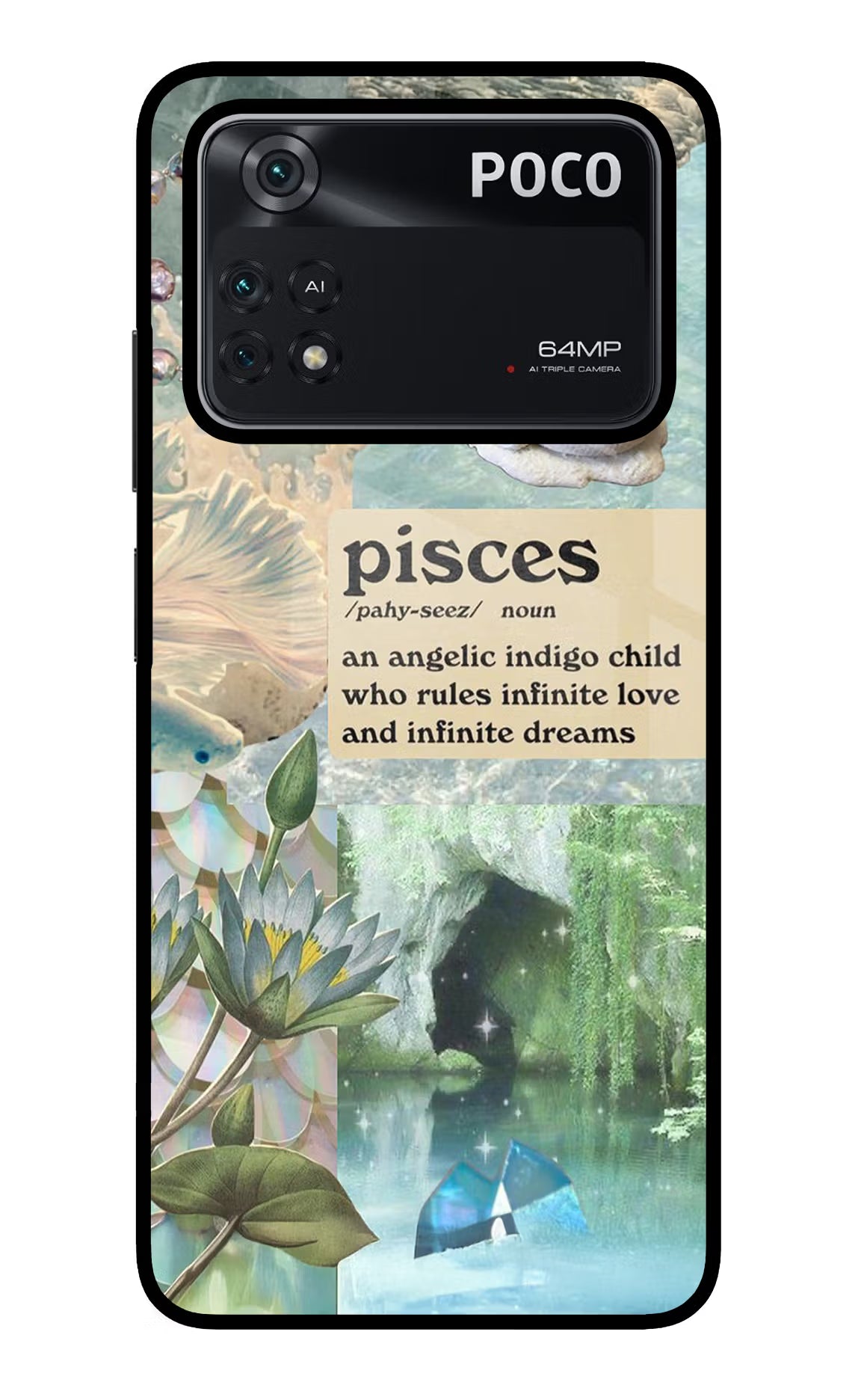 Pisces Zodiac Poco M4 Pro 4G Glass Case - Pisces Zodiac Poco M4 Pro 4G Glass Case Pisces Zodiac Poco M4 Pro 4G Glass Case