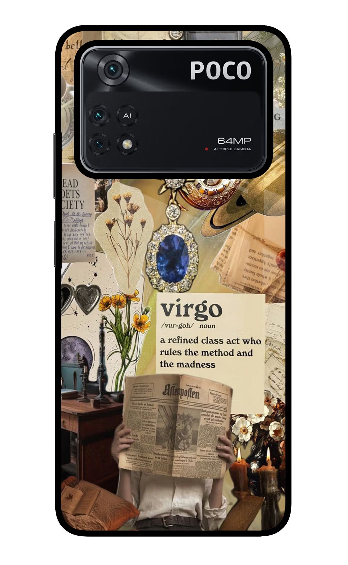 Virgo Zodiac Poco M4 Pro 4G Glass Case - Virgo Zodiac Poco M4 Pro 4G Glass Case Virgo Zodiac Poco M4 Pro 4G Glass Case
