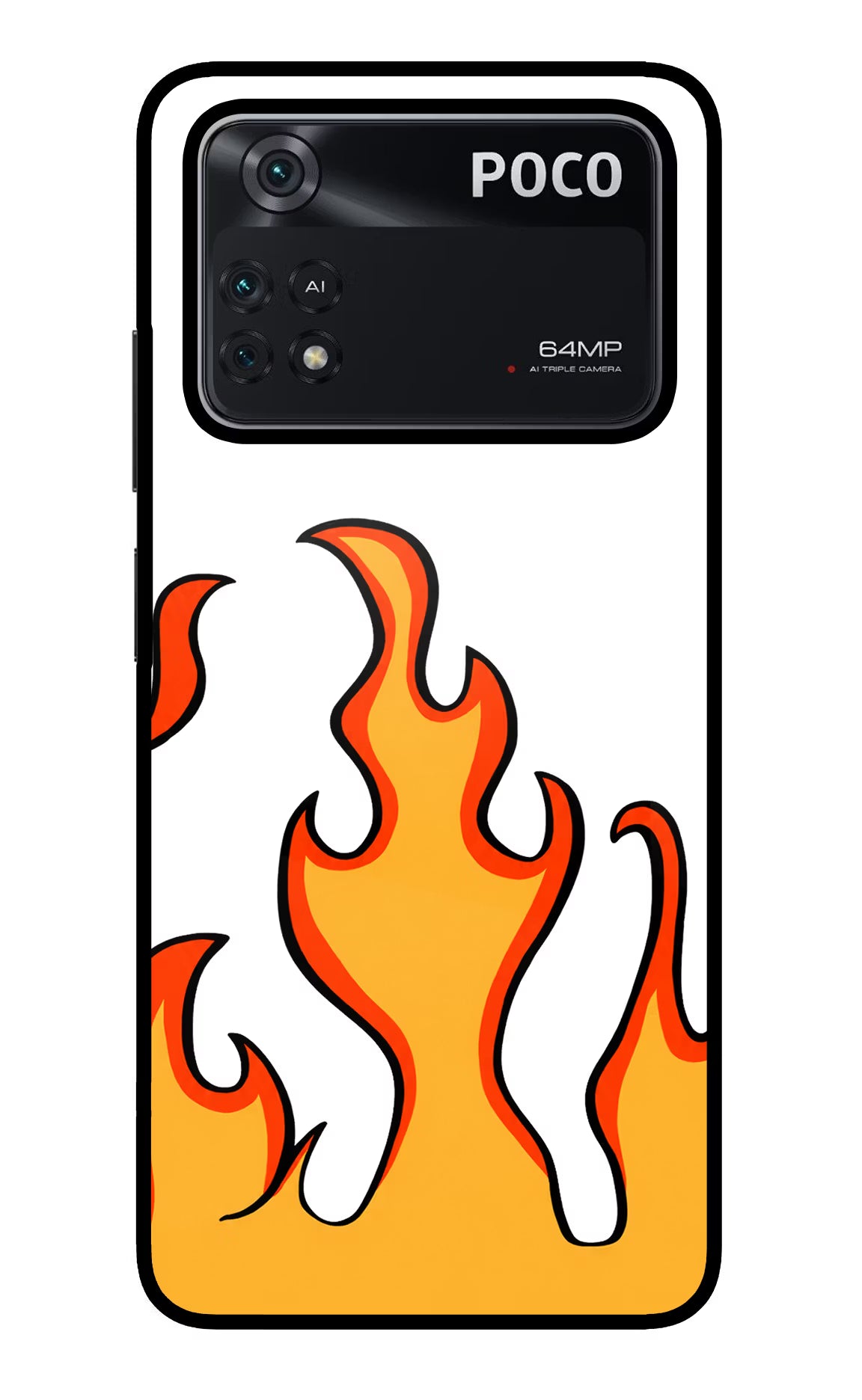 Fired Up – White Poco M4 Pro 4G Glass Case - Fired Up – White Poco M4 Pro 4G Glass Case Fired Up – White Poco M4 Pro 4G Glass Case