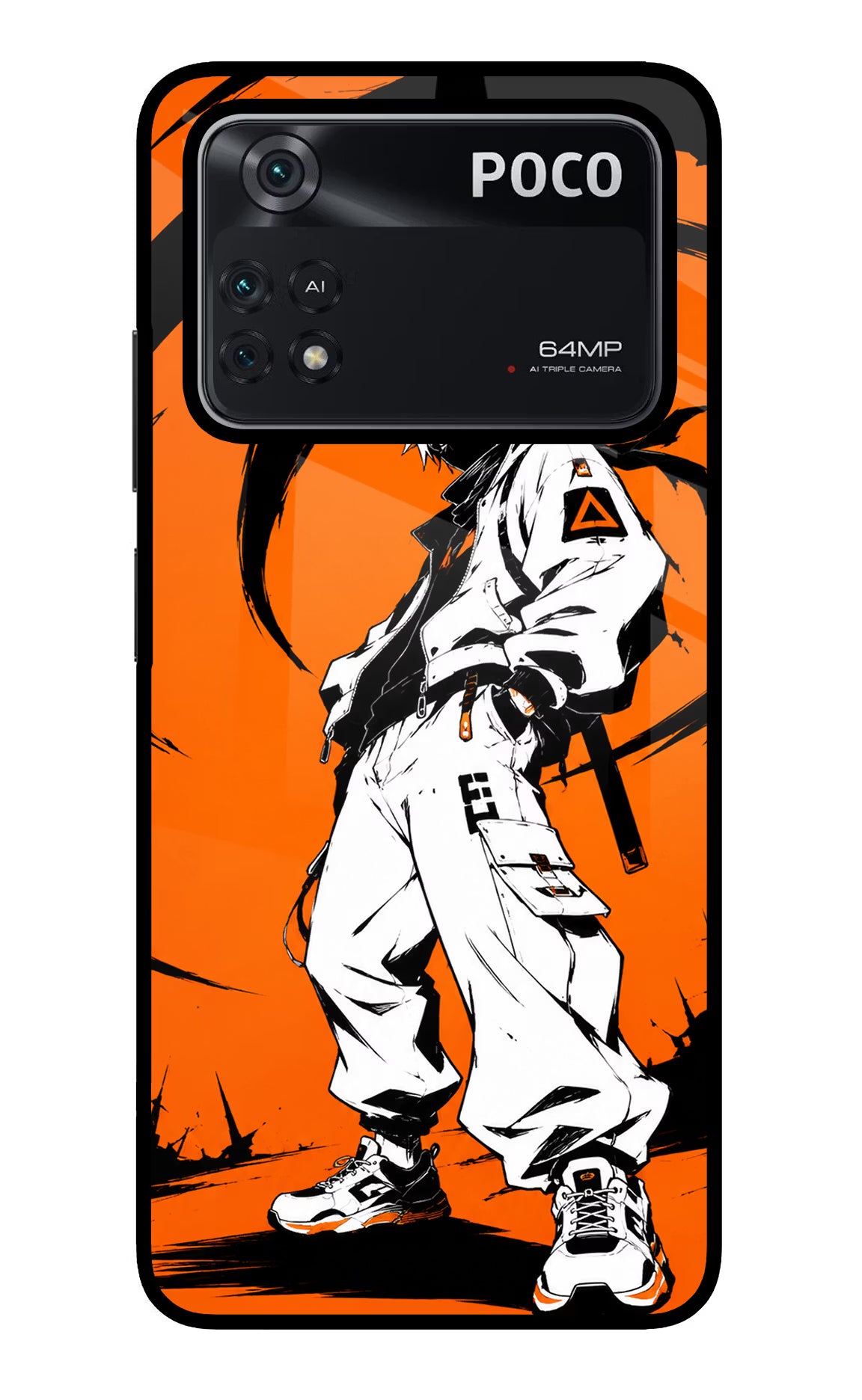 Street Samurai Poco M4 Pro 4G Glass Case - Street Samurai Poco M4 Pro 4G Glass Case Street Samurai Poco M4 Pro 4G Glass Case