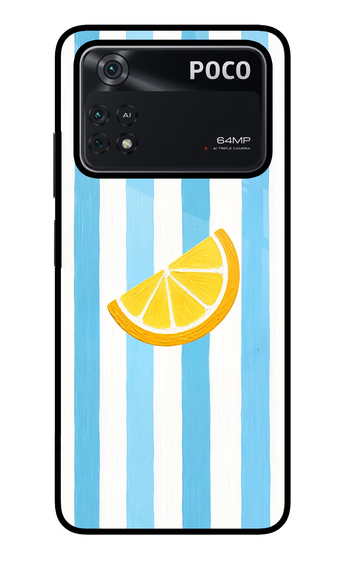 Summer Lemon Poco M4 Pro 4G Glass Case - Summer Lemon Poco M4 Pro 4G Glass Case Summer Lemon Poco M4 Pro 4G Glass Case