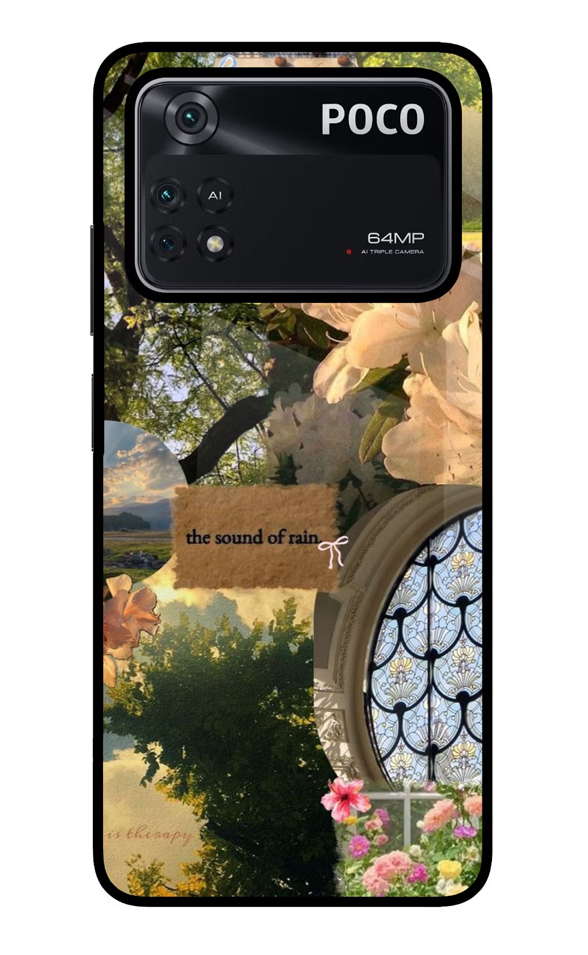 Rain Poco M4 Pro 4G Glass Case - Rain Poco M4 Pro 4G Glass Case Rain Poco M4 Pro 4G Glass Case