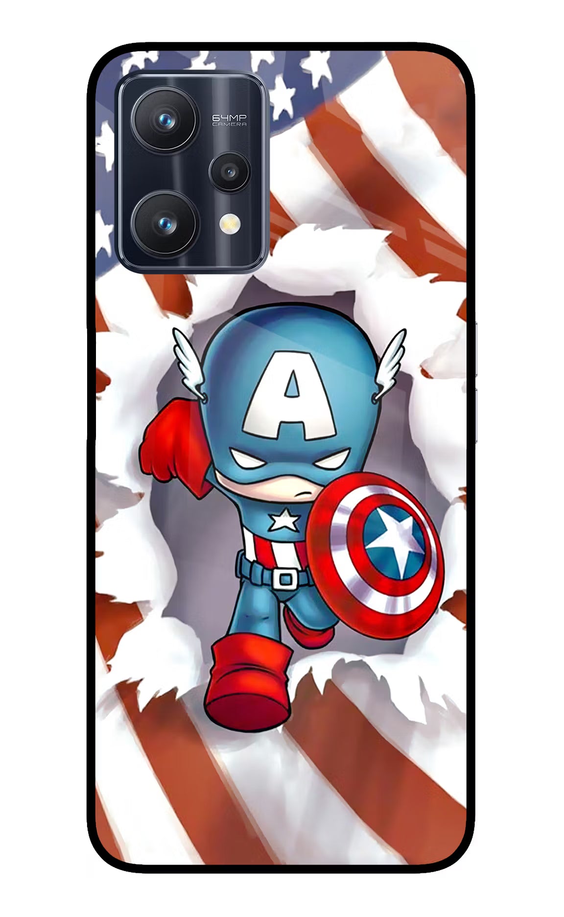 Captain America Realme 9 Pro 5G Glass Case - Captain America Realme 9 Pro 5G Glass Case Captain America Realme 9 Pro 5G Glass Case