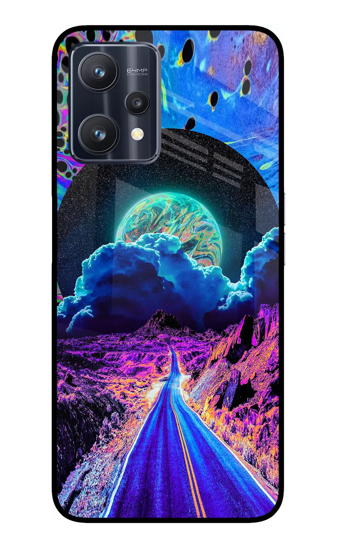 Psychedelic Painting Realme 9 Pro 5G Glass Case - Psychedelic Painting Realme 9 Pro 5G Glass Case Psychedelic Painting Realme 9 Pro 5G Glass Case