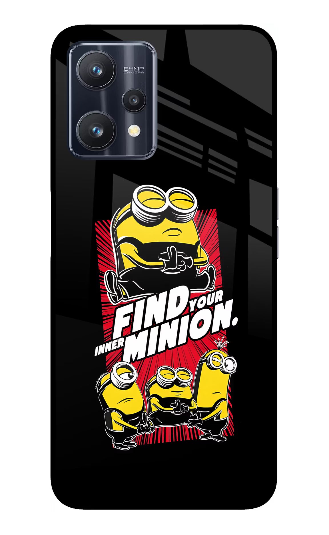 Find your inner Minion Realme 9 Pro 5G Glass Case - Find your inner Minion Realme 9 Pro 5G Glass Case Find your inner Minion Realme 9 Pro 5G Glass Case
