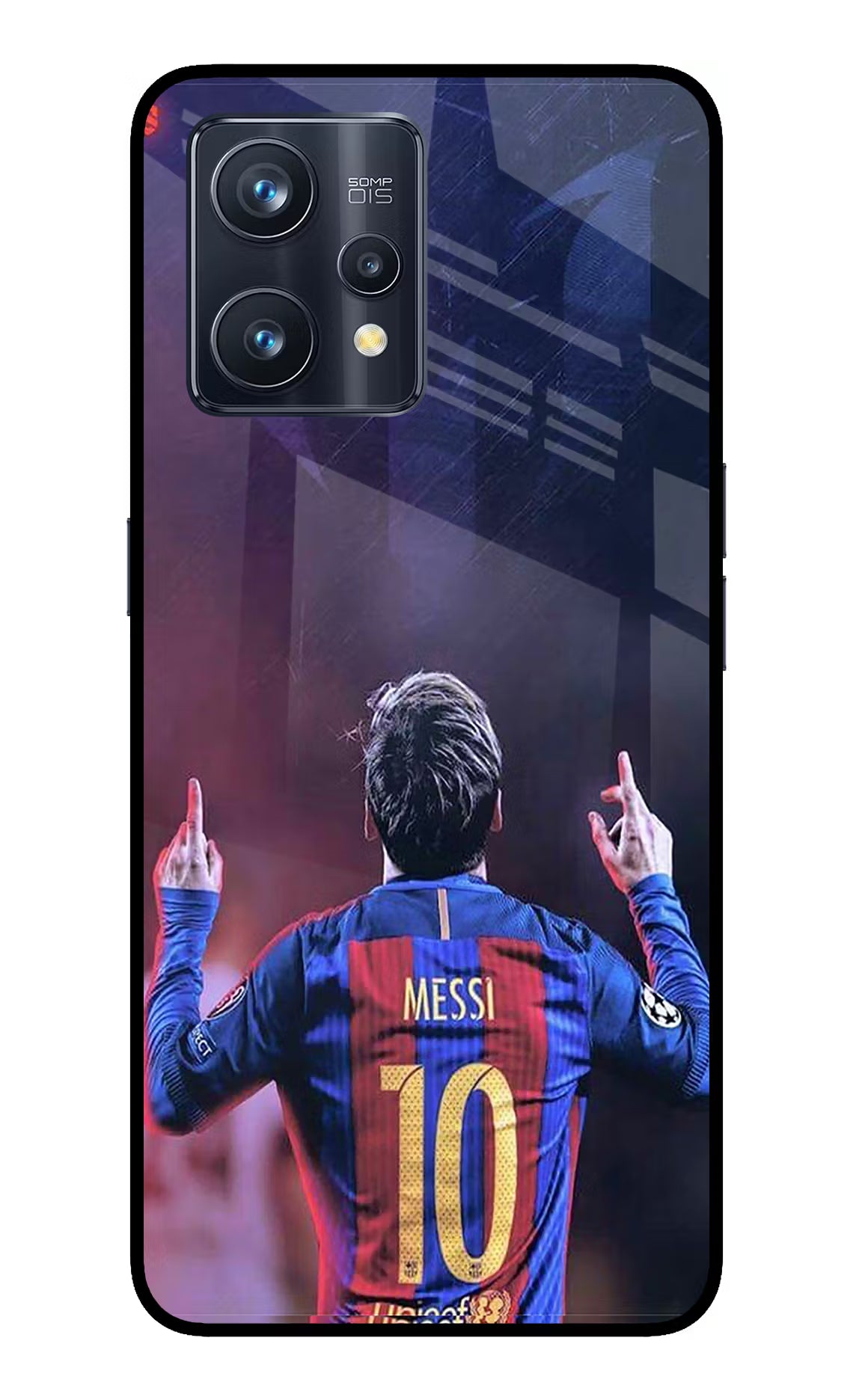 Messi Realme 9 Pro+ 5G Glass Case - Messi Realme 9 Pro+ 5G Glass Case Messi Realme 9 Pro+ 5G Glass Case