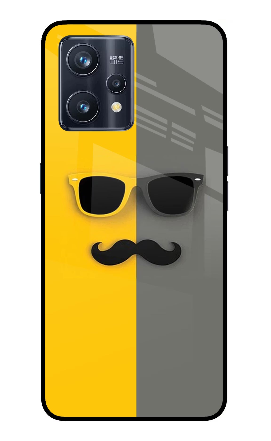 Sunglasses with Mustache Realme 9 Pro+ 5G Glass Case - Sunglasses with Mustache Realme 9 Pro+ 5G Glass Case Sunglasses with Mustache Realme 9 Pro+ 5G Glass Case