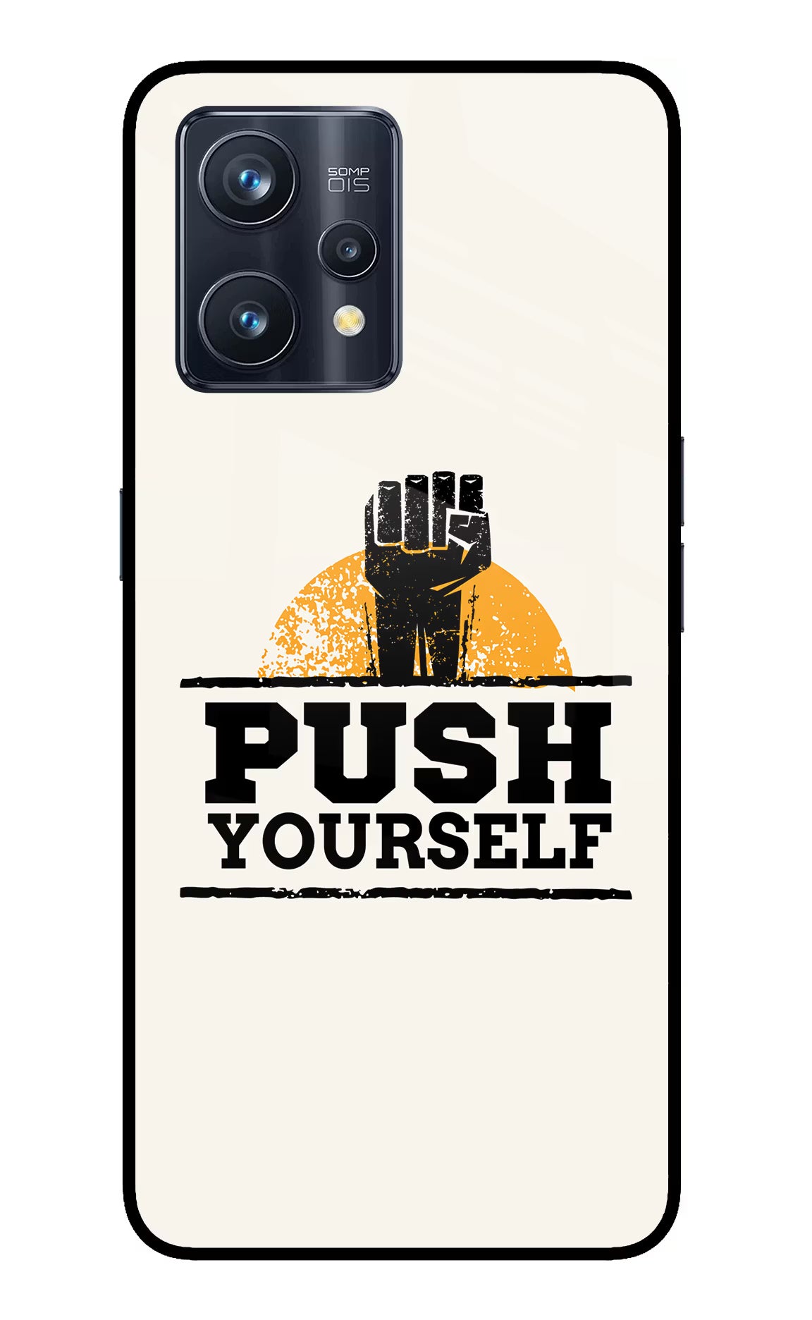 Push Yourself Realme 9 Pro+ 5G Glass Case - Push Yourself Realme 9 Pro+ 5G Glass Case Push Yourself Realme 9 Pro+ 5G Glass Case