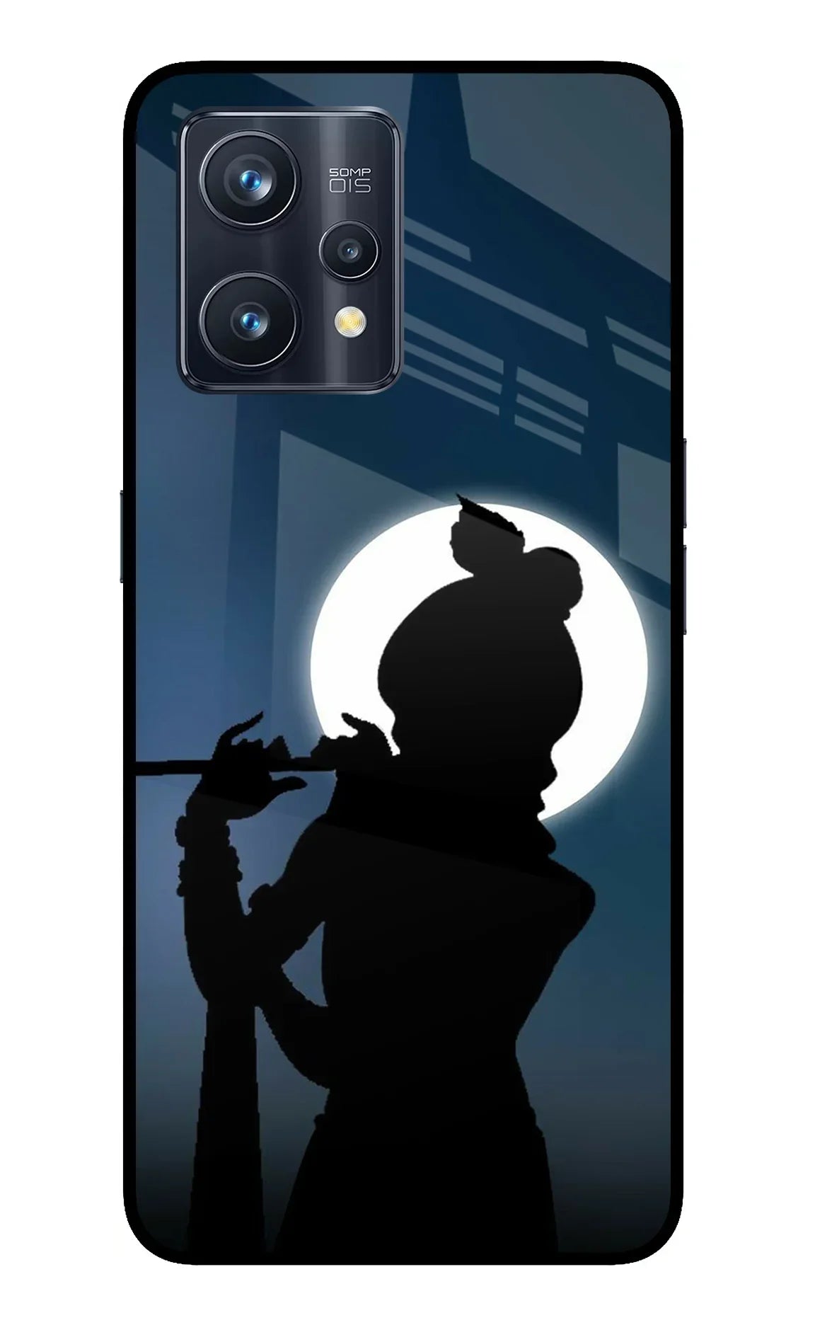 Shri Krishna Silhouette Realme 9 Pro+ 5G Glass Case - Shri Krishna Silhouette Realme 9 Pro+ 5G Glass Case Shri Krishna Silhouette Realme 9 Pro+ 5G Glass Case