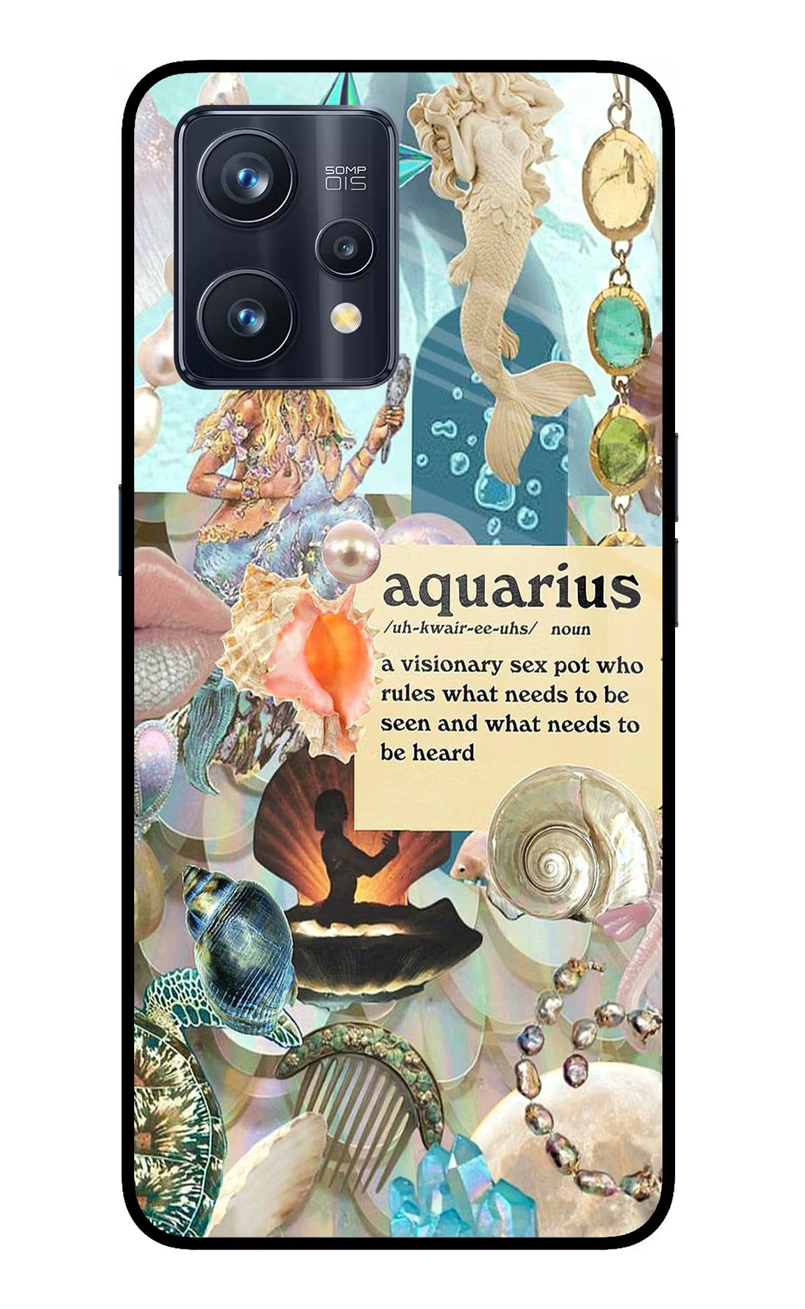 Aquarius Zodiac Realme 9 Pro+ 5G Glass Case - Aquarius Zodiac Realme 9 Pro+ 5G Glass Case Aquarius Zodiac Realme 9 Pro+ 5G Glass Case