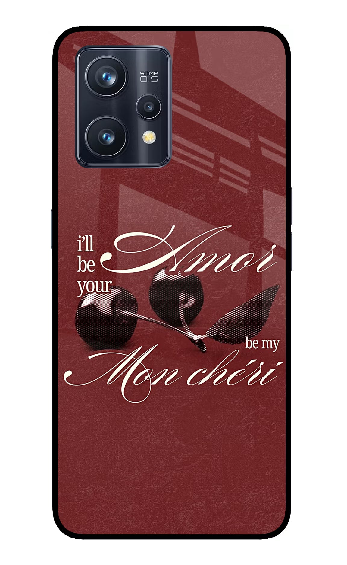 Velvet Cherry Realme 9 Pro+ 5G Glass Case - Velvet Cherry Realme 9 Pro+ 5G Glass Case Velvet Cherry Realme 9 Pro+ 5G Glass Case