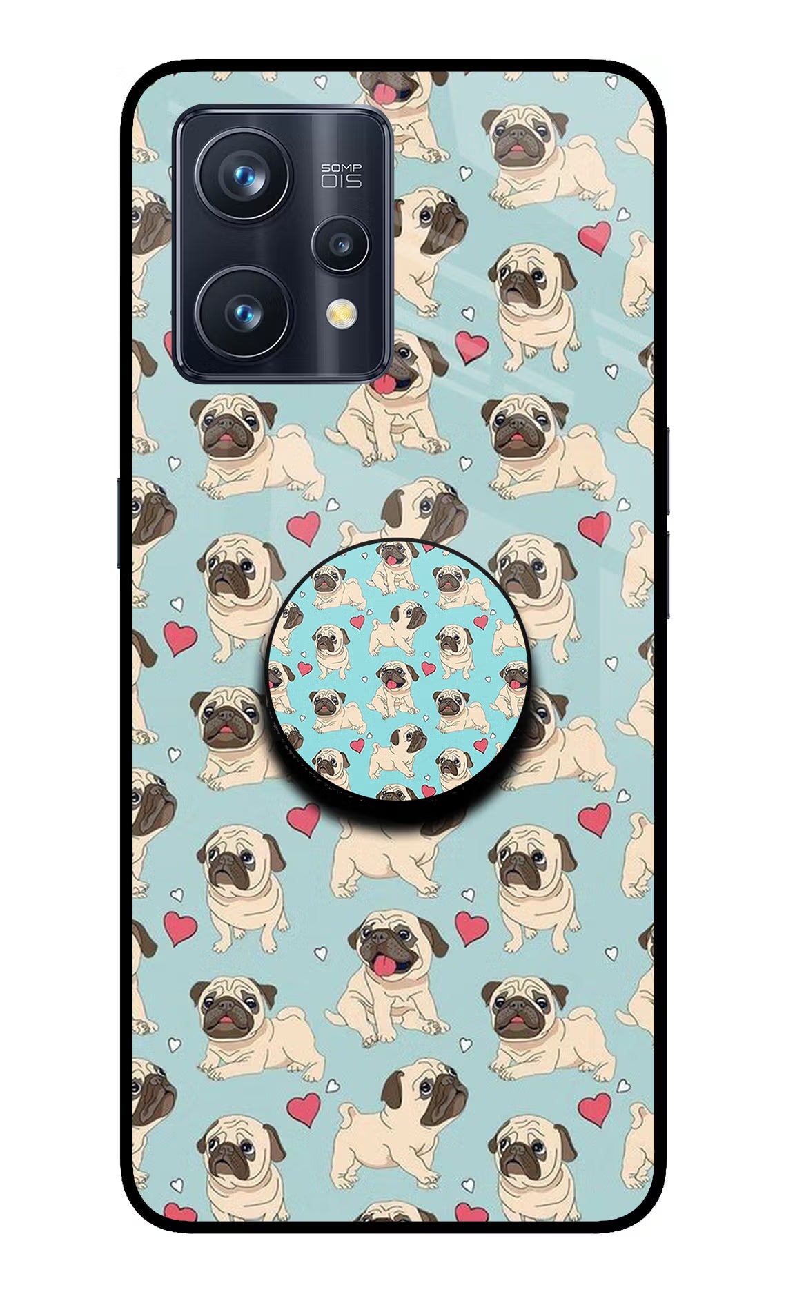 Pug Dog Realme 9 Pro+ 5G Glass Case - Pug Dog Realme 9 Pro+ 5G Glass Case Pug Dog Realme 9 Pro+ 5G Glass Case