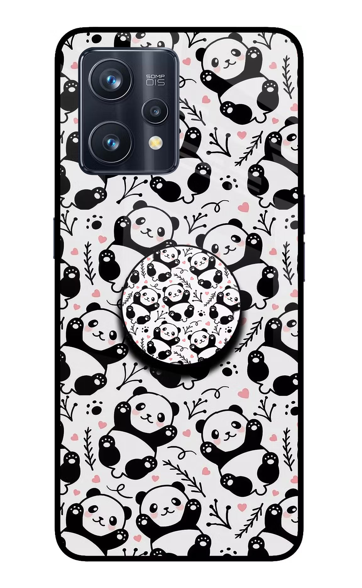 Cute Panda Realme 9 Pro+ 5G Glass Case - Cute Panda Realme 9 Pro+ 5G Glass Case Cute Panda Realme 9 Pro+ 5G Glass Case
