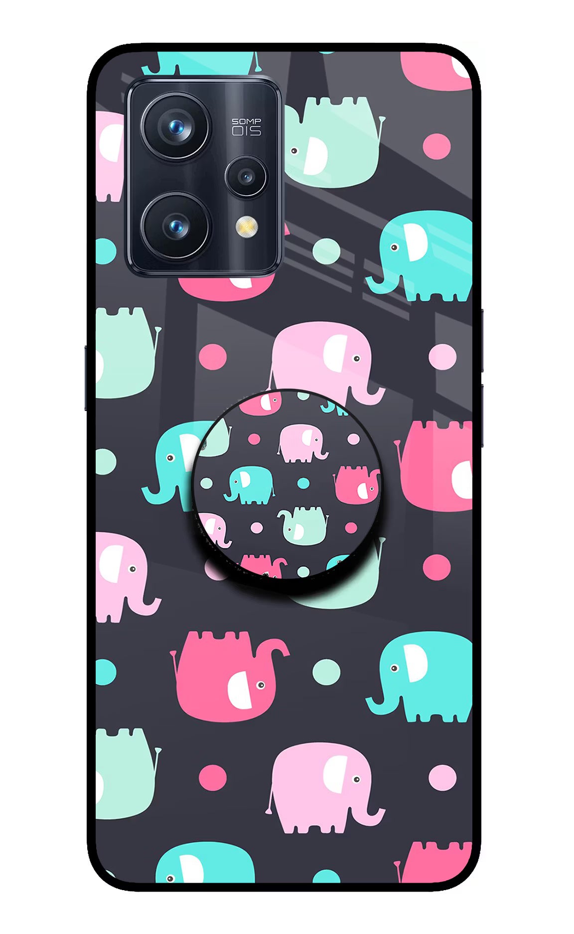 Baby Elephants Realme 9 Pro+ 5G Glass Case - Baby Elephants Realme 9 Pro+ 5G Glass Case Baby Elephants Realme 9 Pro+ 5G Glass Case