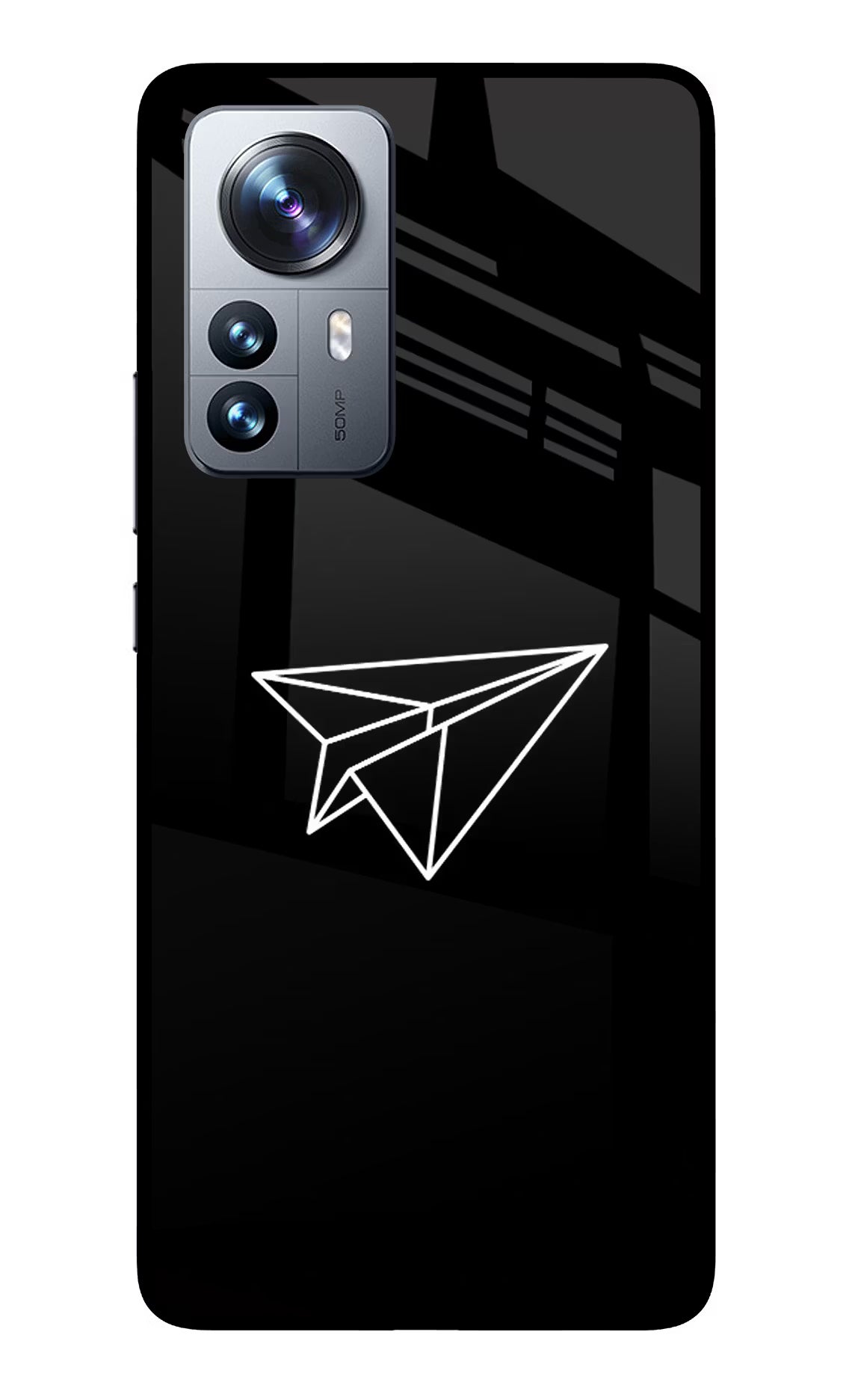 Paper Plane White Mi 12 Pro 5G Glass Case - Paper Plane White Mi 12 Pro 5G Glass Case Paper Plane White Mi 12 Pro 5G Glass Case