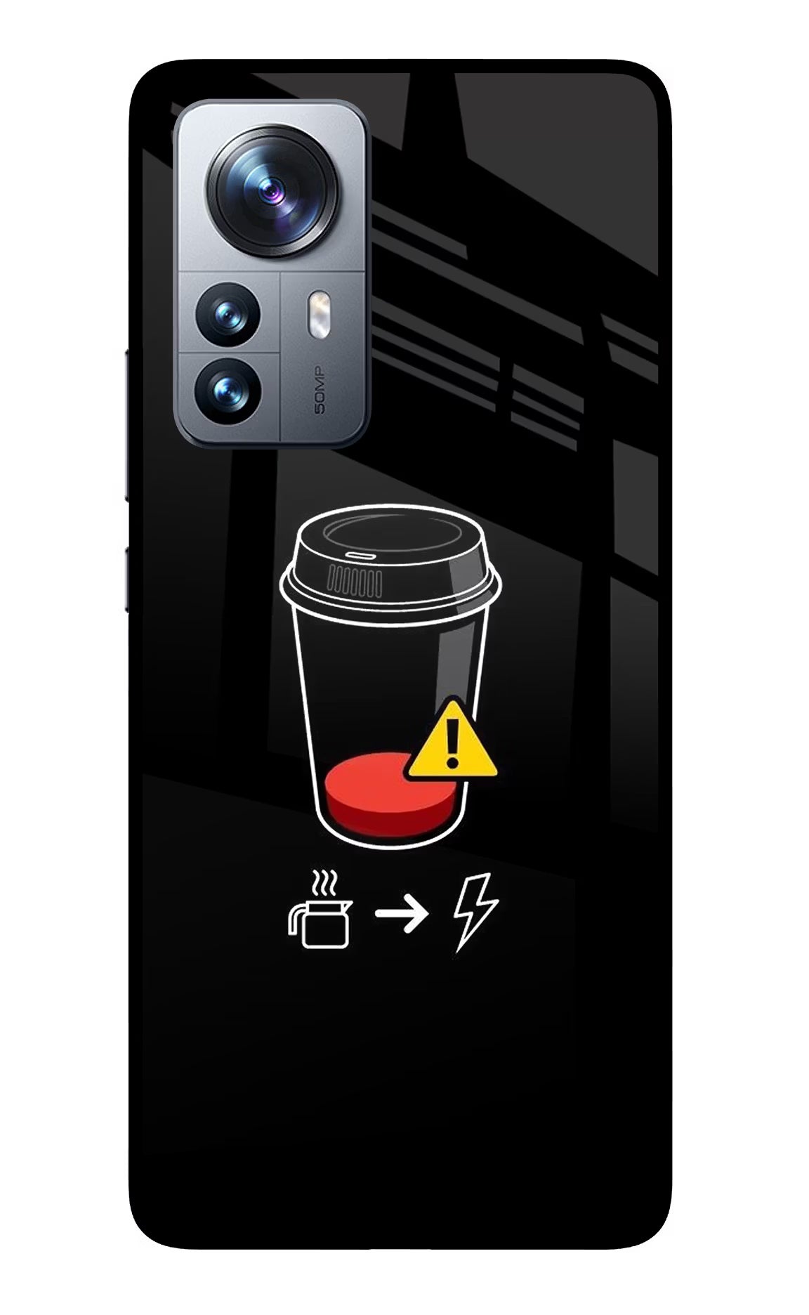 Coffee Mi 12 Pro 5G Back Cover - Coffee Mi 12 Pro 5G Glass Case Back Cover by Casekaro Coffee Mi 12 Pro 5G Glass Case Back Cover by Casekaro