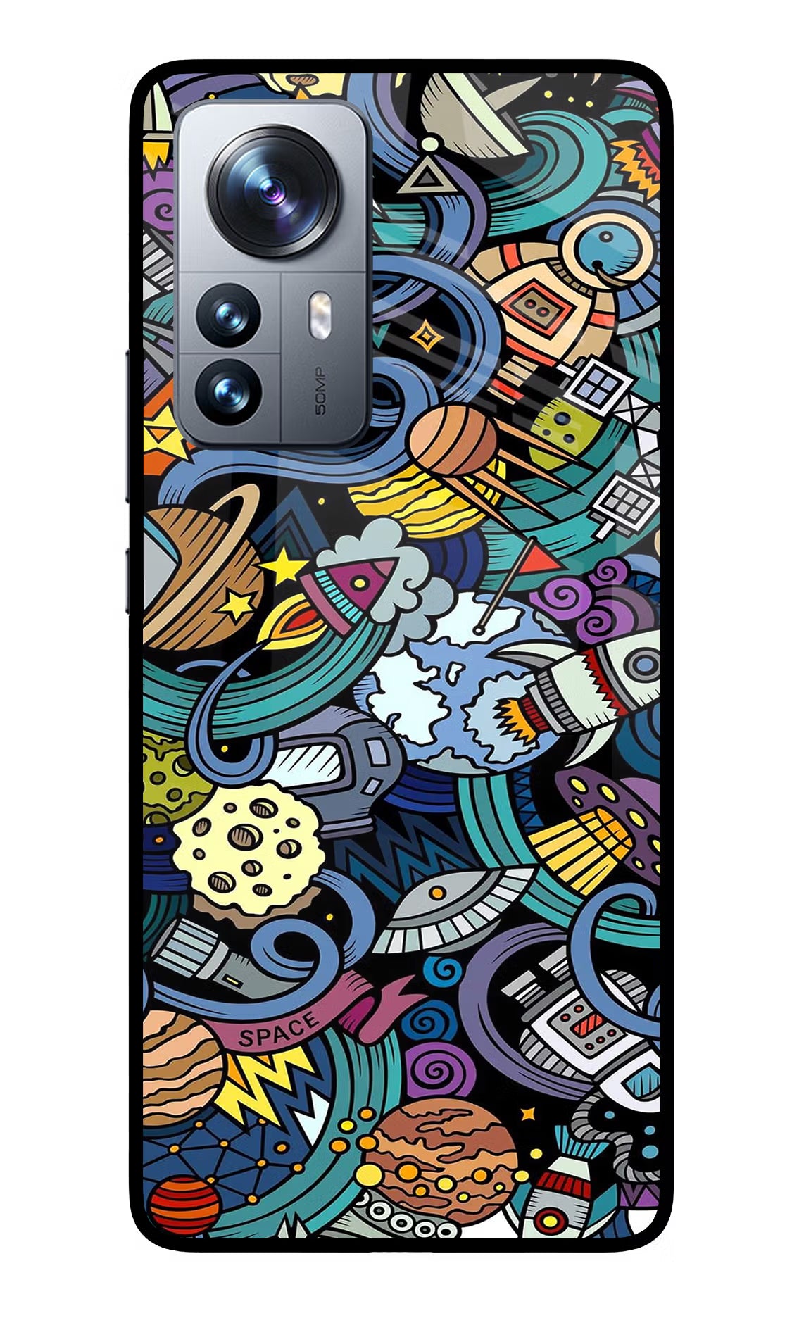 Space Abstract Mi 12 Pro 5G Back Cover - Space Abstract Mi 12 Pro 5G Glass Case Back Cover by Casekaro Space Abstract Mi 12 Pro 5G Glass Case Back Cover by Casekaro