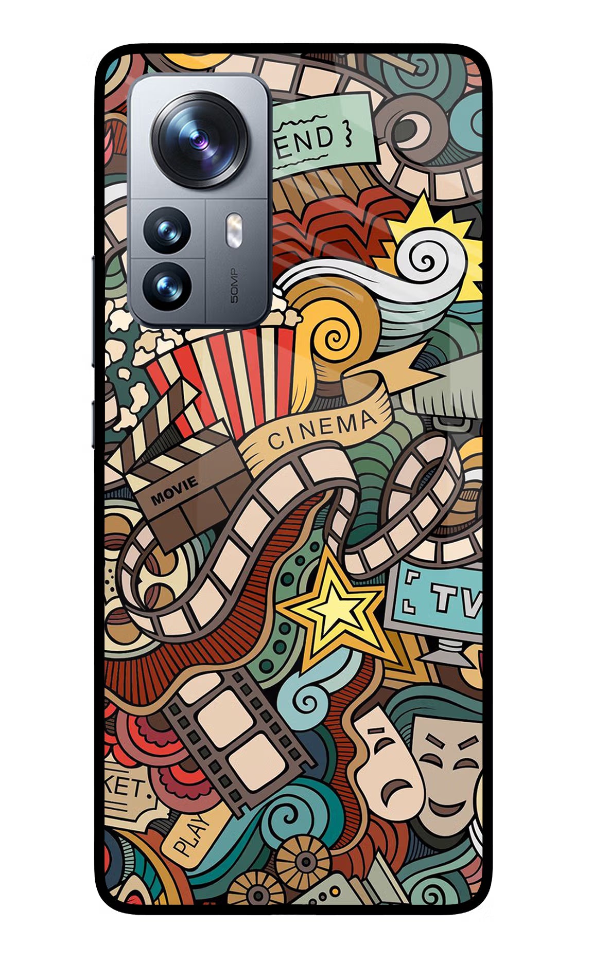 Cinema Abstract Mi 12 Pro 5G Glass Case - Cinema Abstract Mi 12 Pro 5G Glass Case Cinema Abstract Mi 12 Pro 5G Glass Case