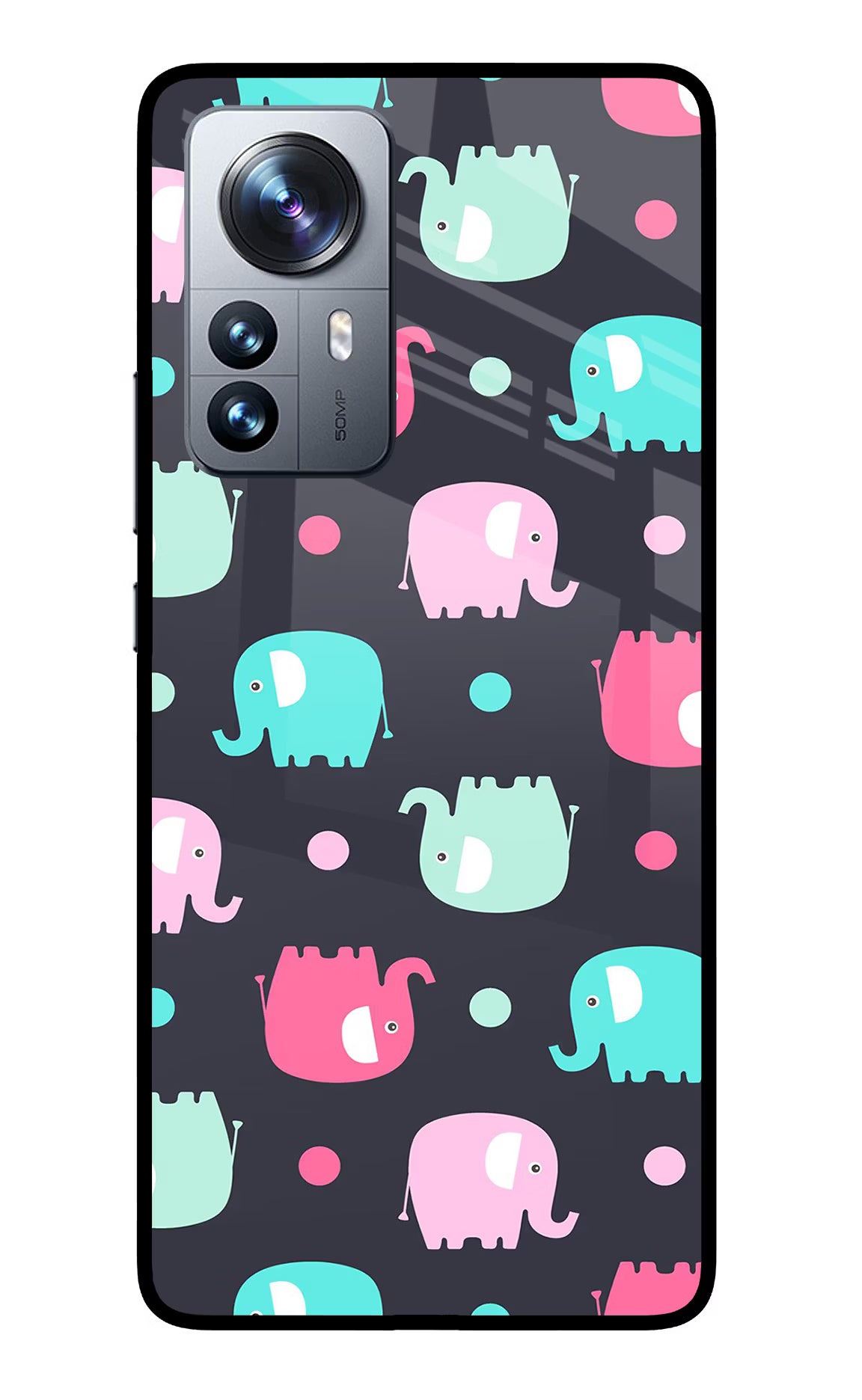 Elephants Mi 12 Pro 5G Glass Case - Elephants Mi 12 Pro 5G Glass Case Elephants Mi 12 Pro 5G Glass Case