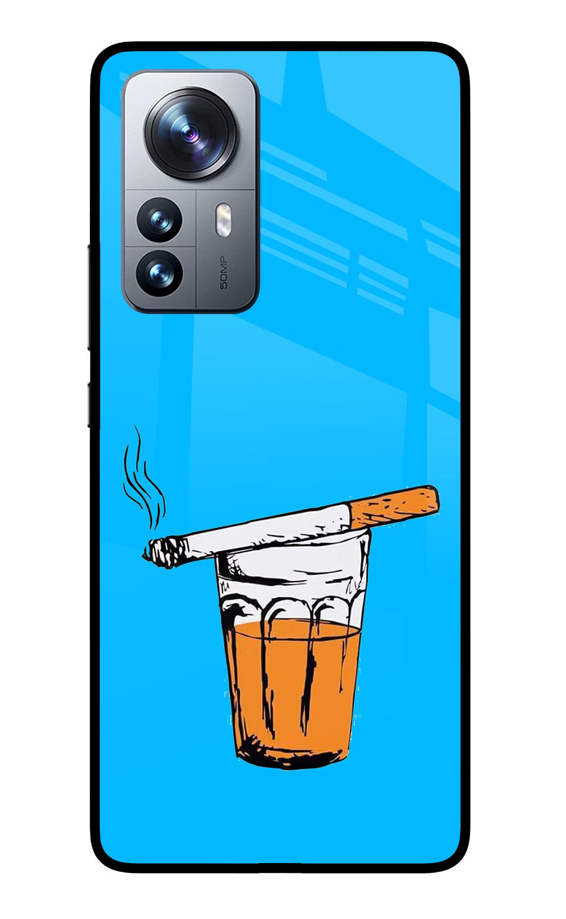 Chai Sutta Mi 12 Pro 5G Glass Case Back Cover by Casekaro